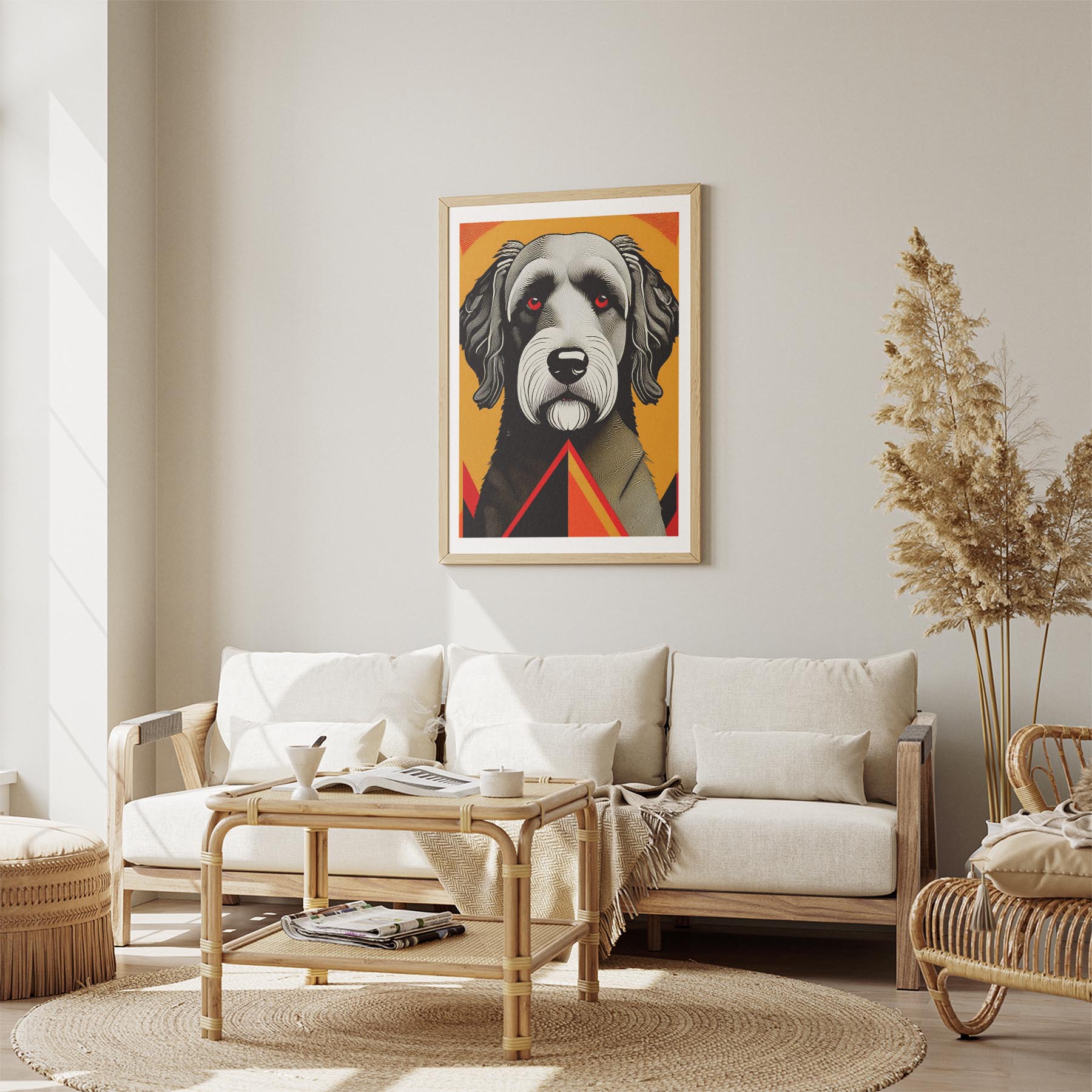 Spanish Water Dog Geometric Orange Series image 2