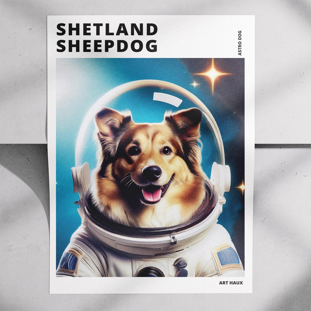Shetland Sheepdog Astronaut Dog Series with Text Astro Dog image 7