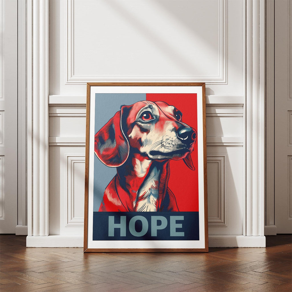 Dachshund HOPE Series Inspired by the Obama Poster image 4