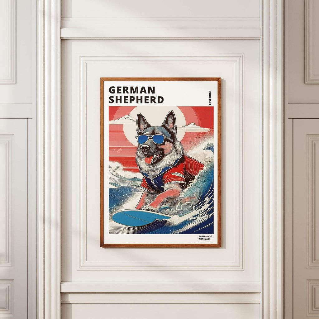 German Shepherd Hokosai Surfer Dogs 1 image 2