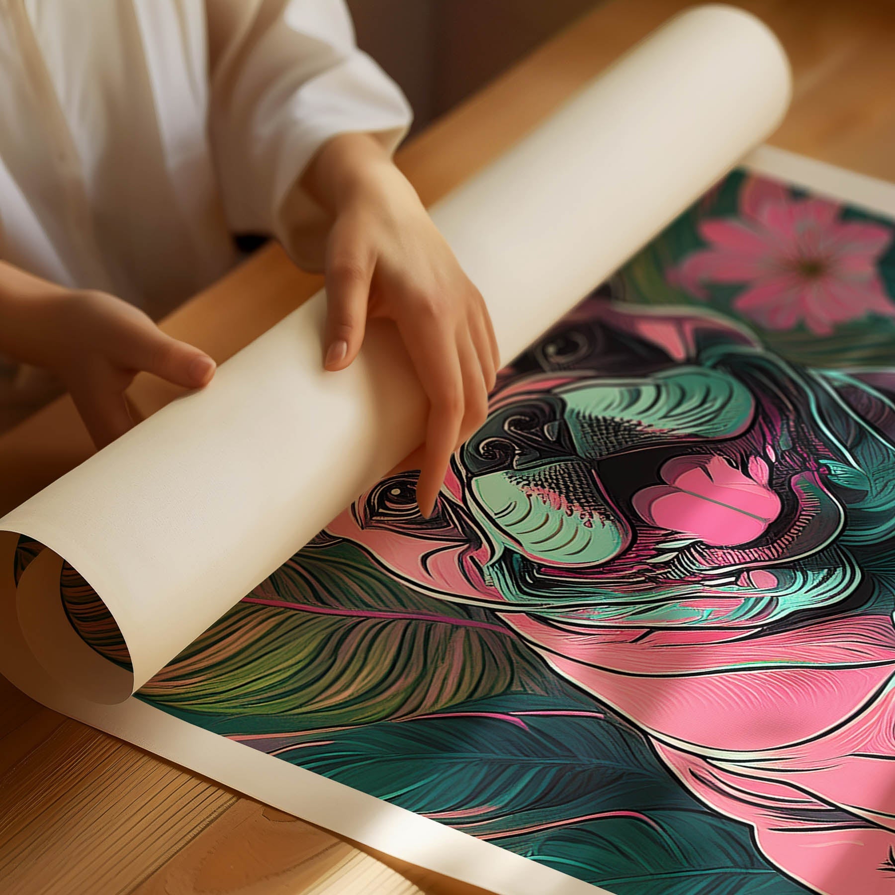 Bulldog 1 Flowery Dog image 1