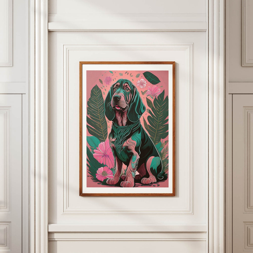 Bloodhound Flowery Dog image 3