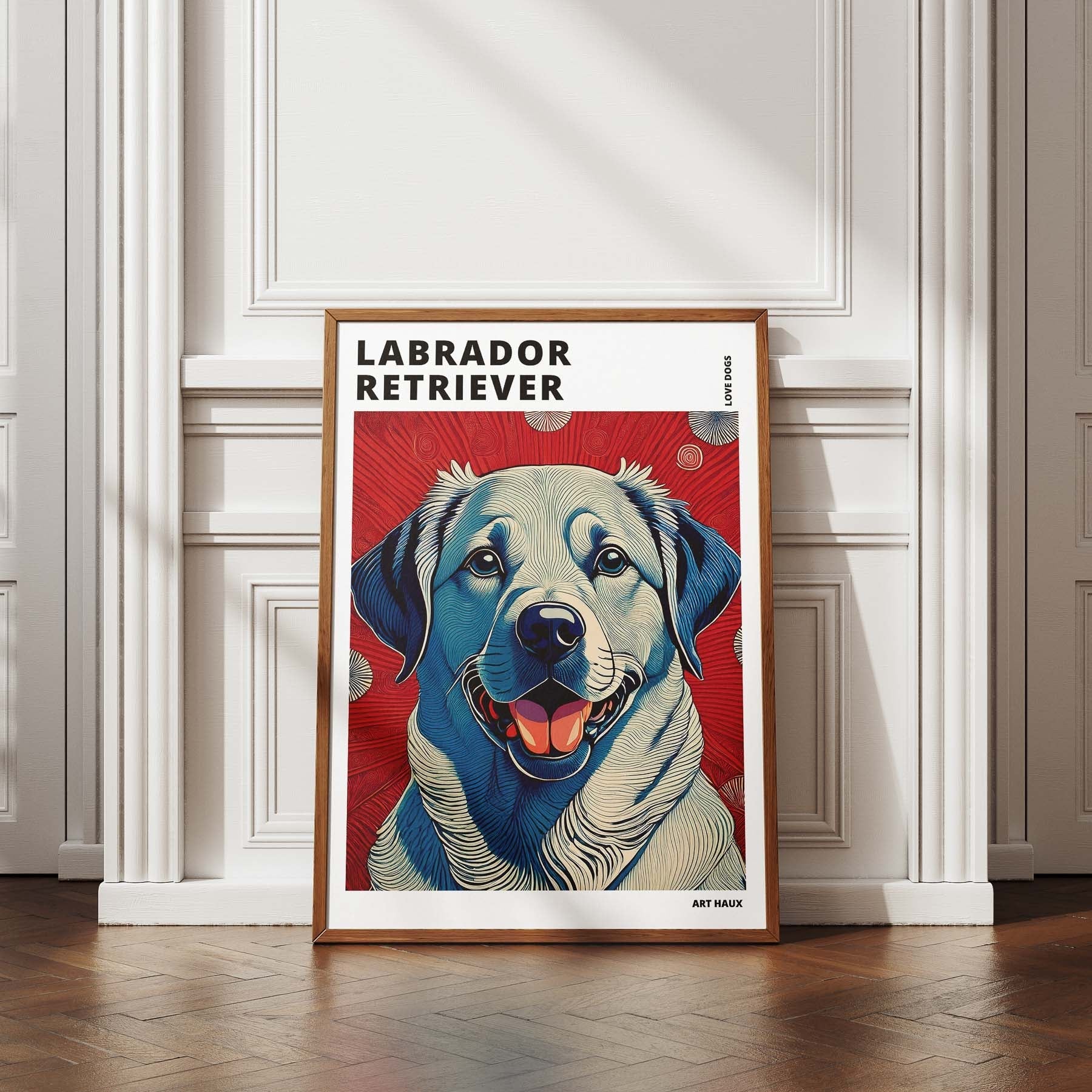 Labrador Retriever Hokusai Japanese Inspired Dog Series with Text image 4
