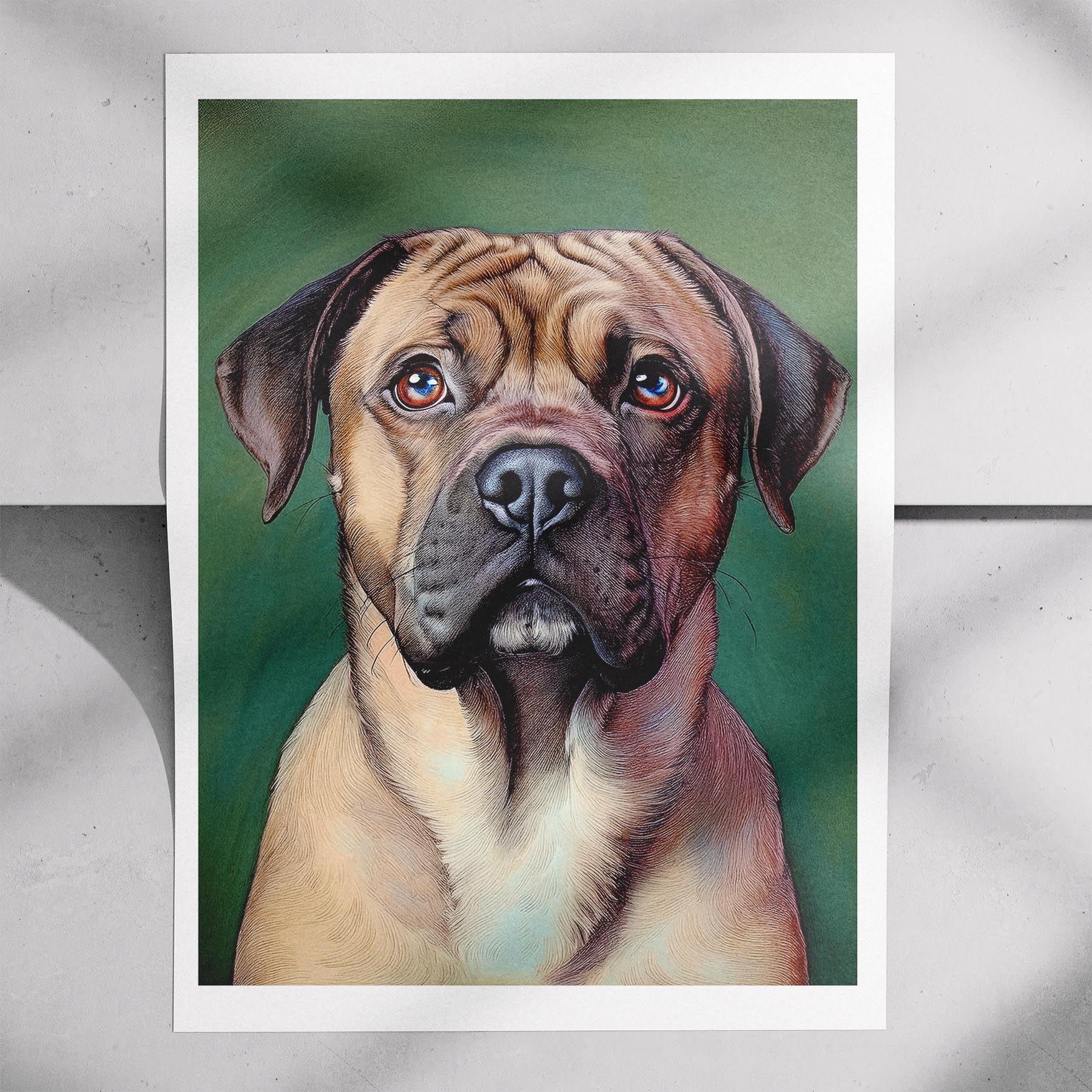 Dogue de Bordeaux Green Painted Series image 7