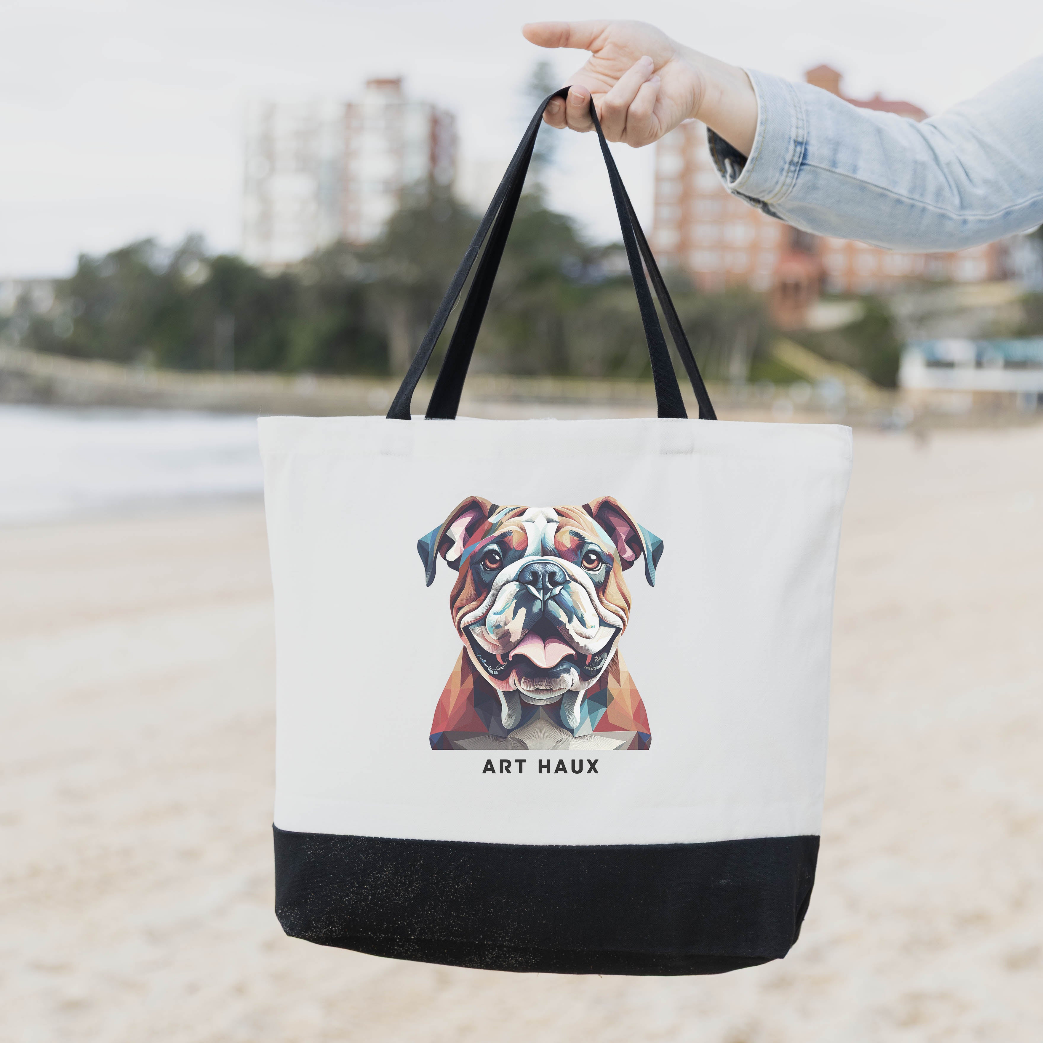 Bulldog Chic Graphic Art Bag image 1