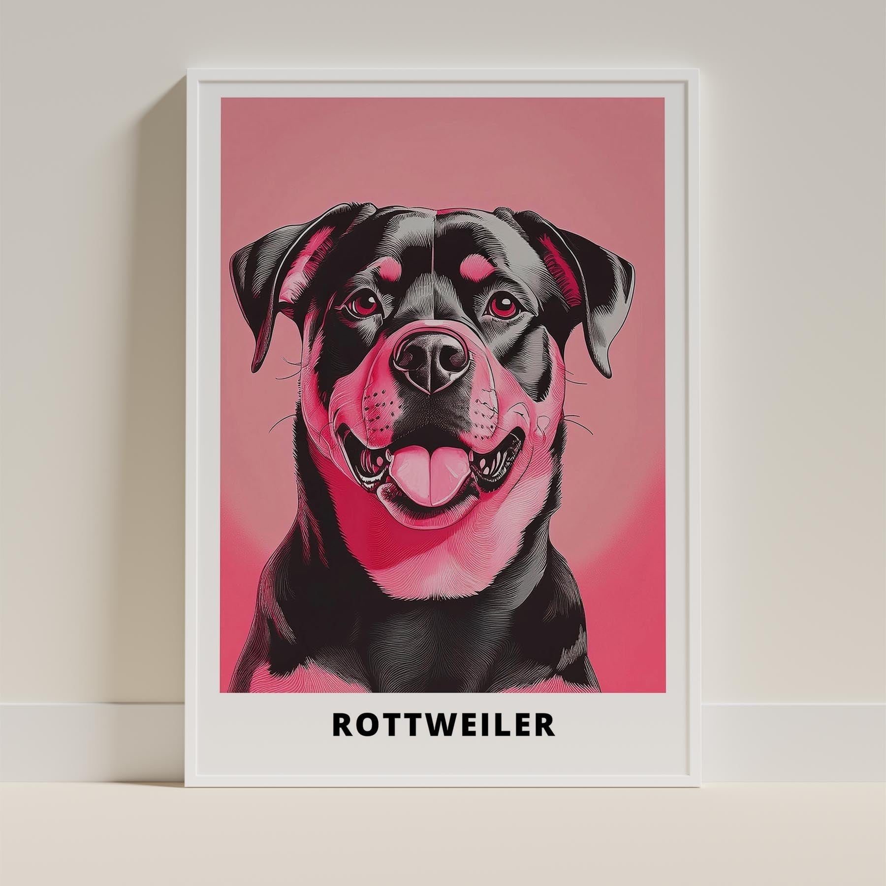Rottweiler Pink and Black Dog Series 1 image 9