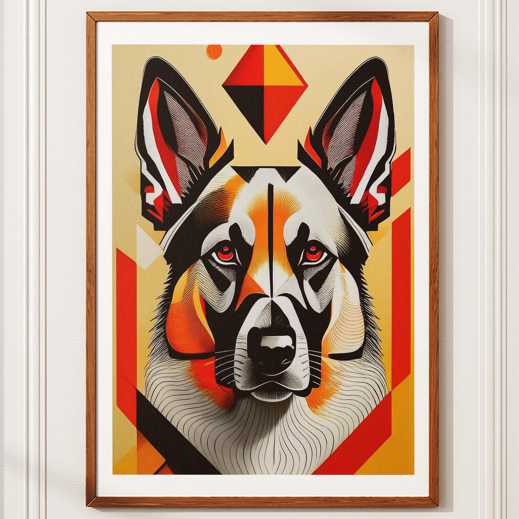 German Shepherd Geometric Orange Series image 10