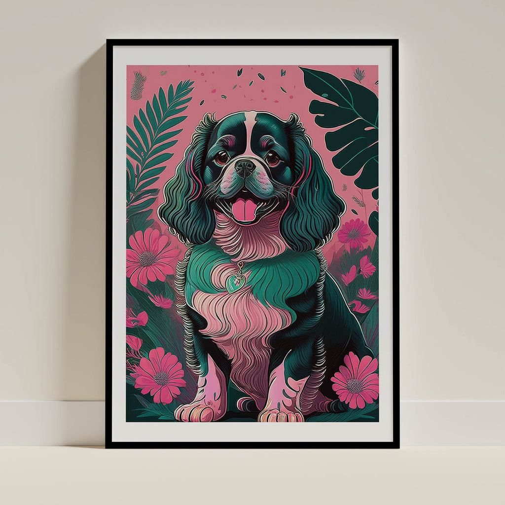 Cavalier King Charles Spaniel Flowery Dog image 0