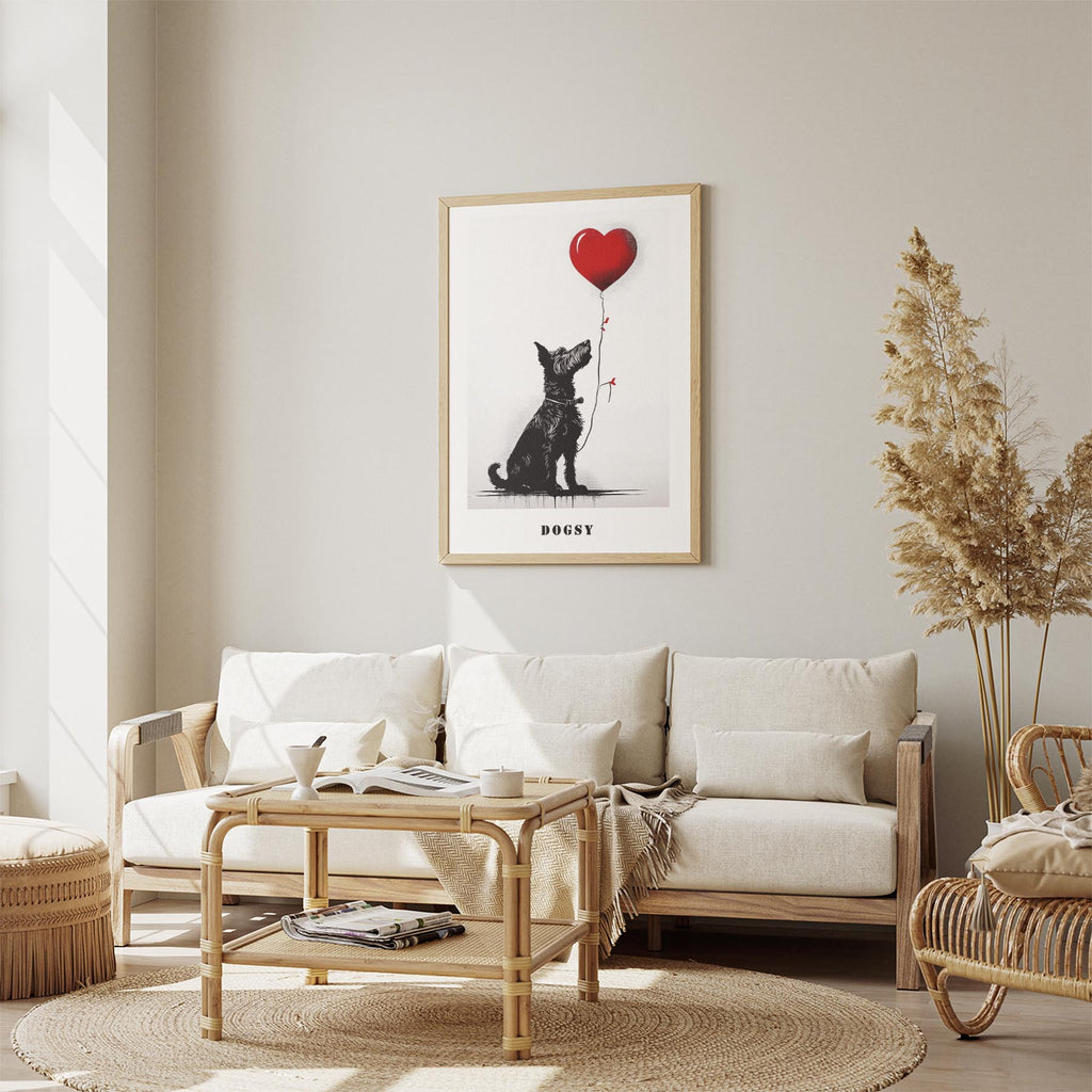 Fox Terrier DOGSY Series inspired by the Art of Banksy with text Dogsy image 2