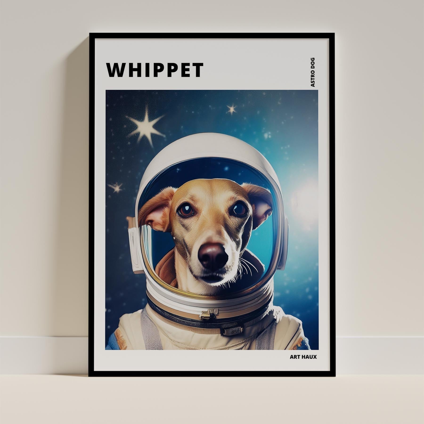 Whippet Astronaut Dog Series with Text Astro Dog image 12