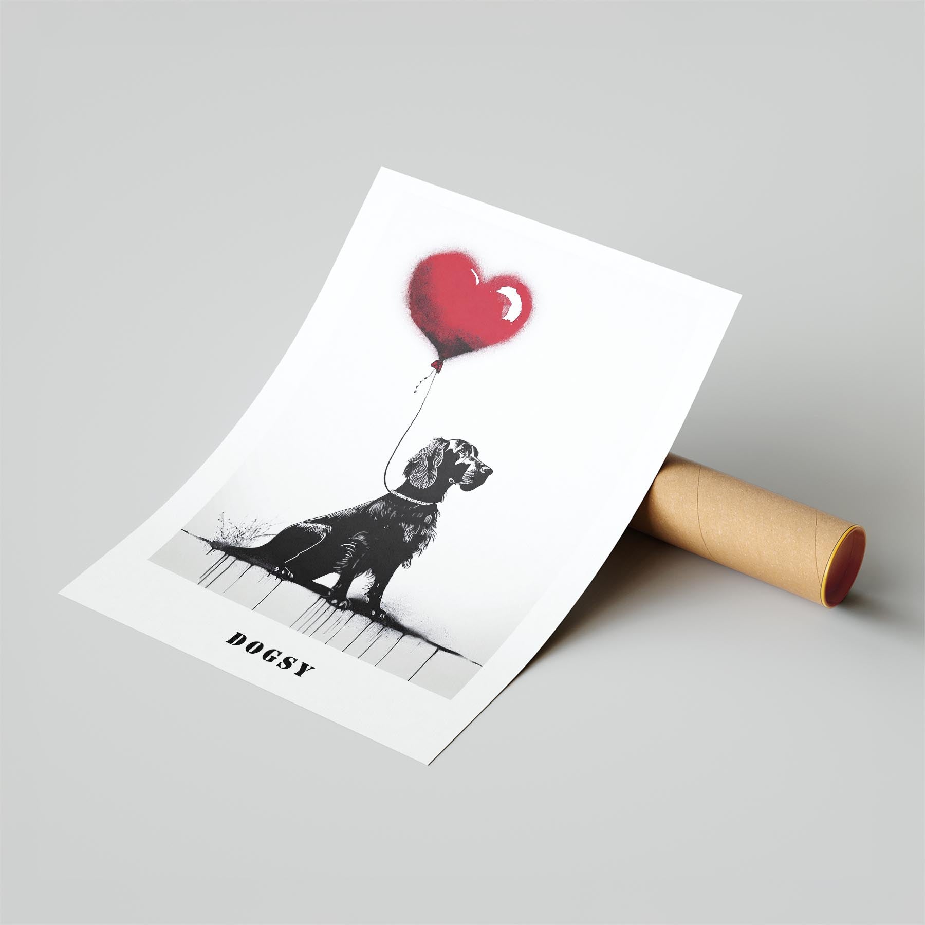 Gordon Setter DOGSY Series inspired by the Art of Banksy with text Dogsy image 6