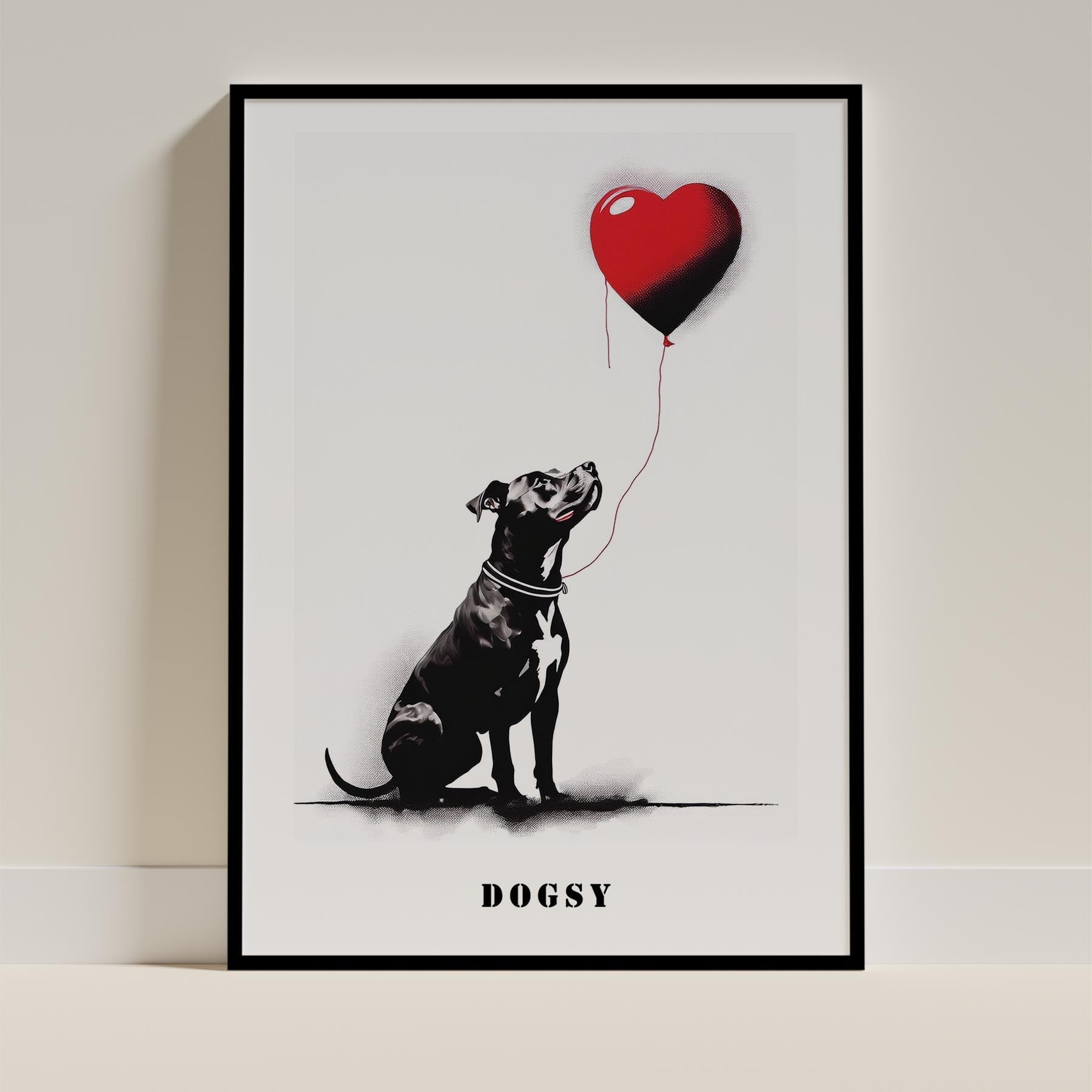American Pitbull Terrier DOGSY Series inspired by the Art of Banksy with text Do image 11