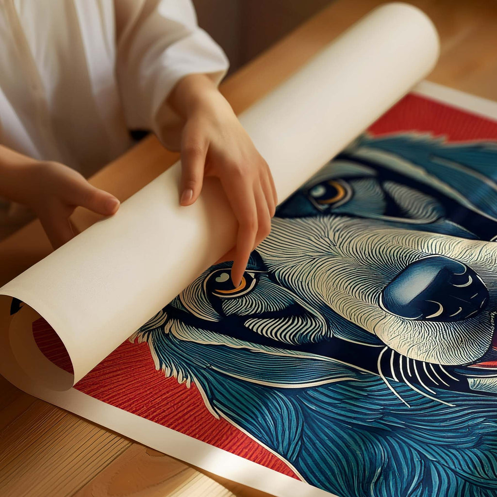 Bloodhound Hokusai Japanese Inspired Dog Series with Text image 1