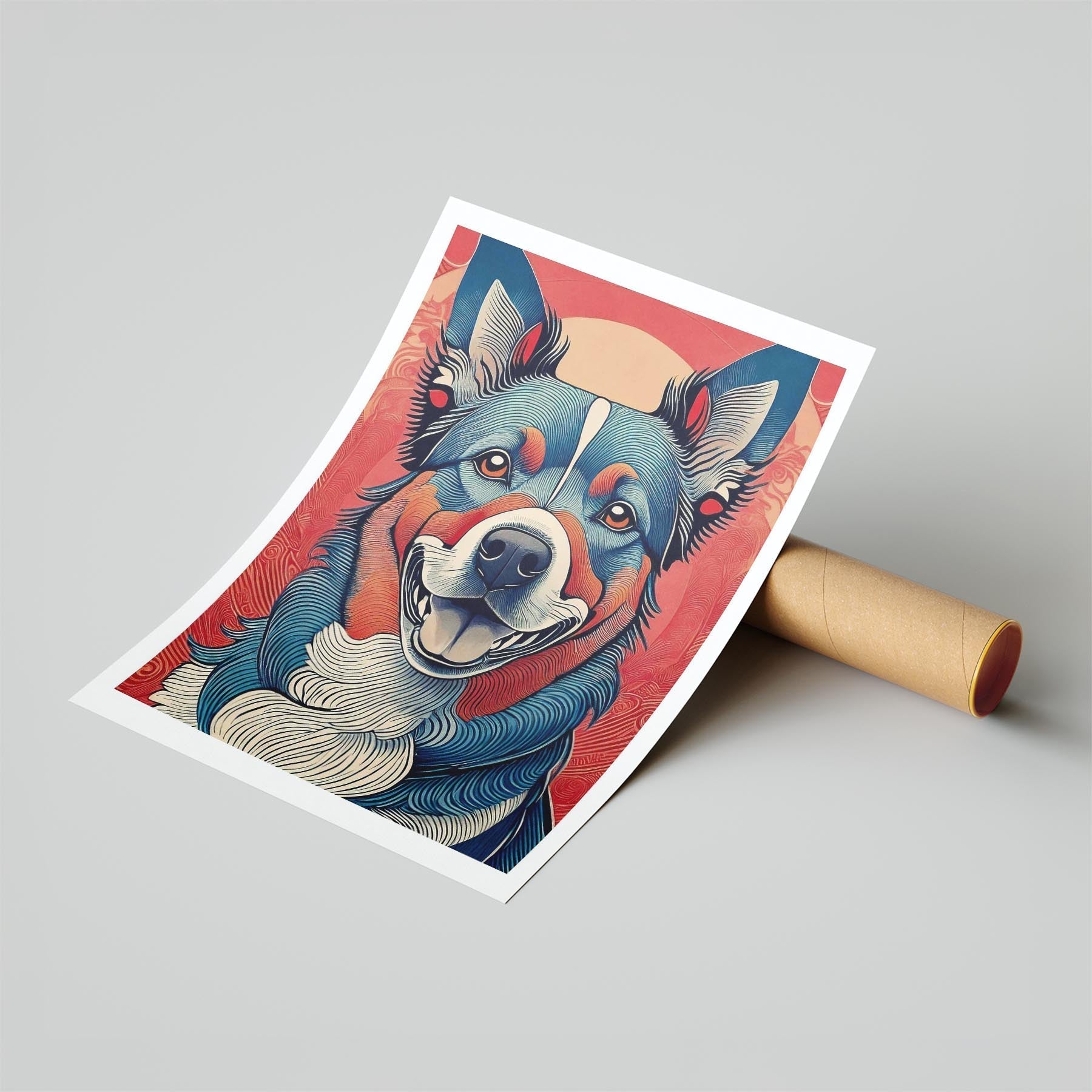 Kelpie Hokusai Japanese Inspired Dog Series image 6