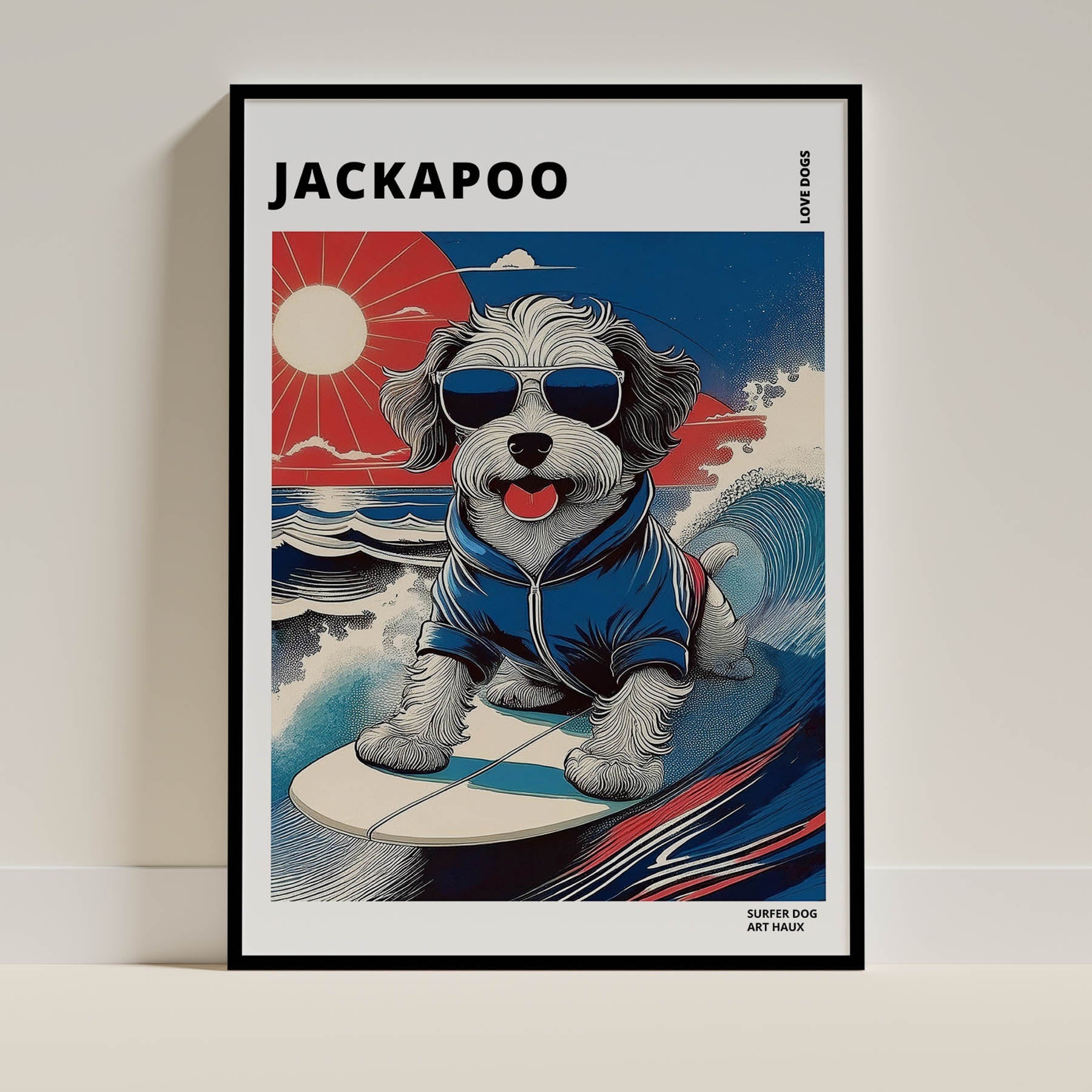 Jackapoo Hokosai Surfer Dogs 1 image 0