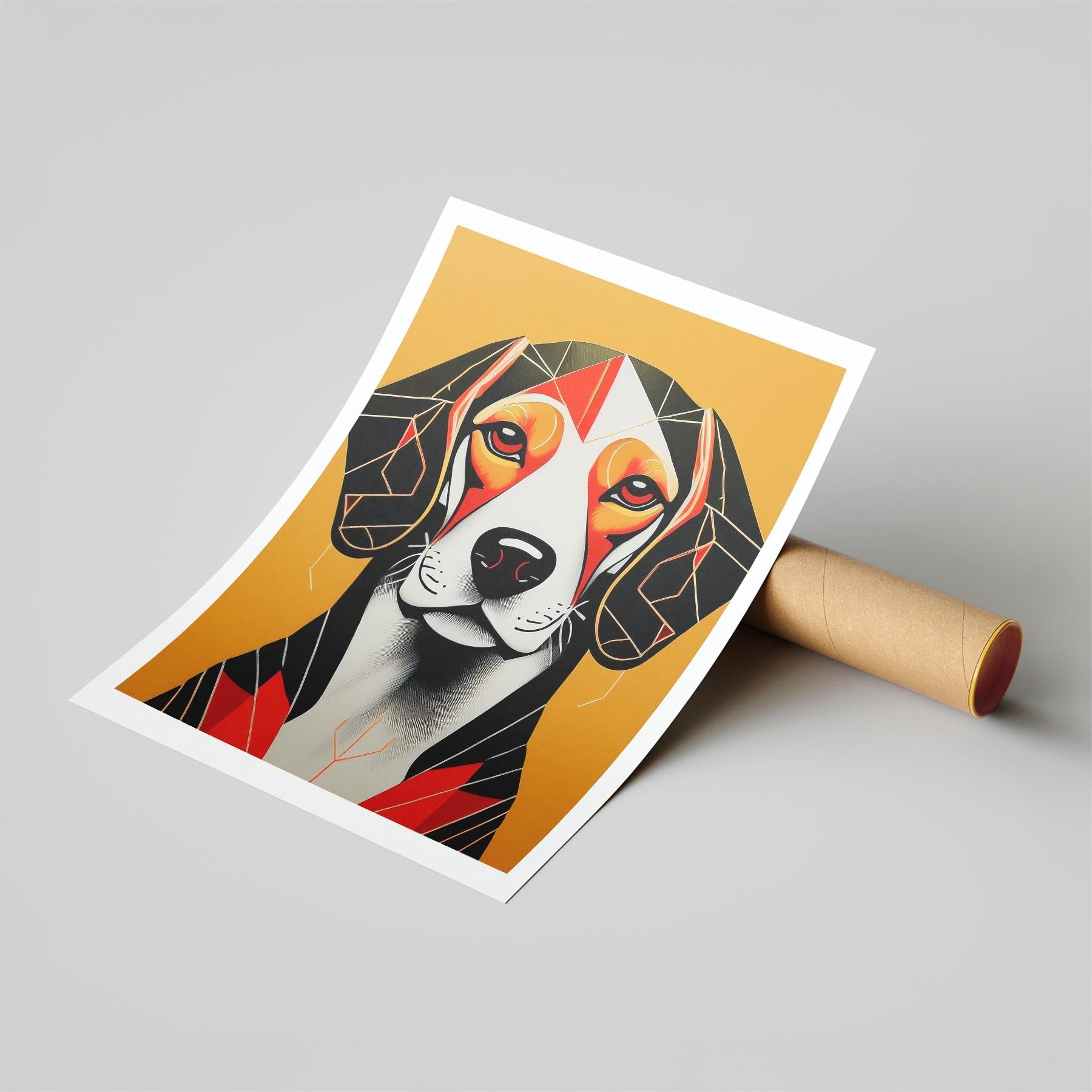 Beagle Geometric Orange Series image 6