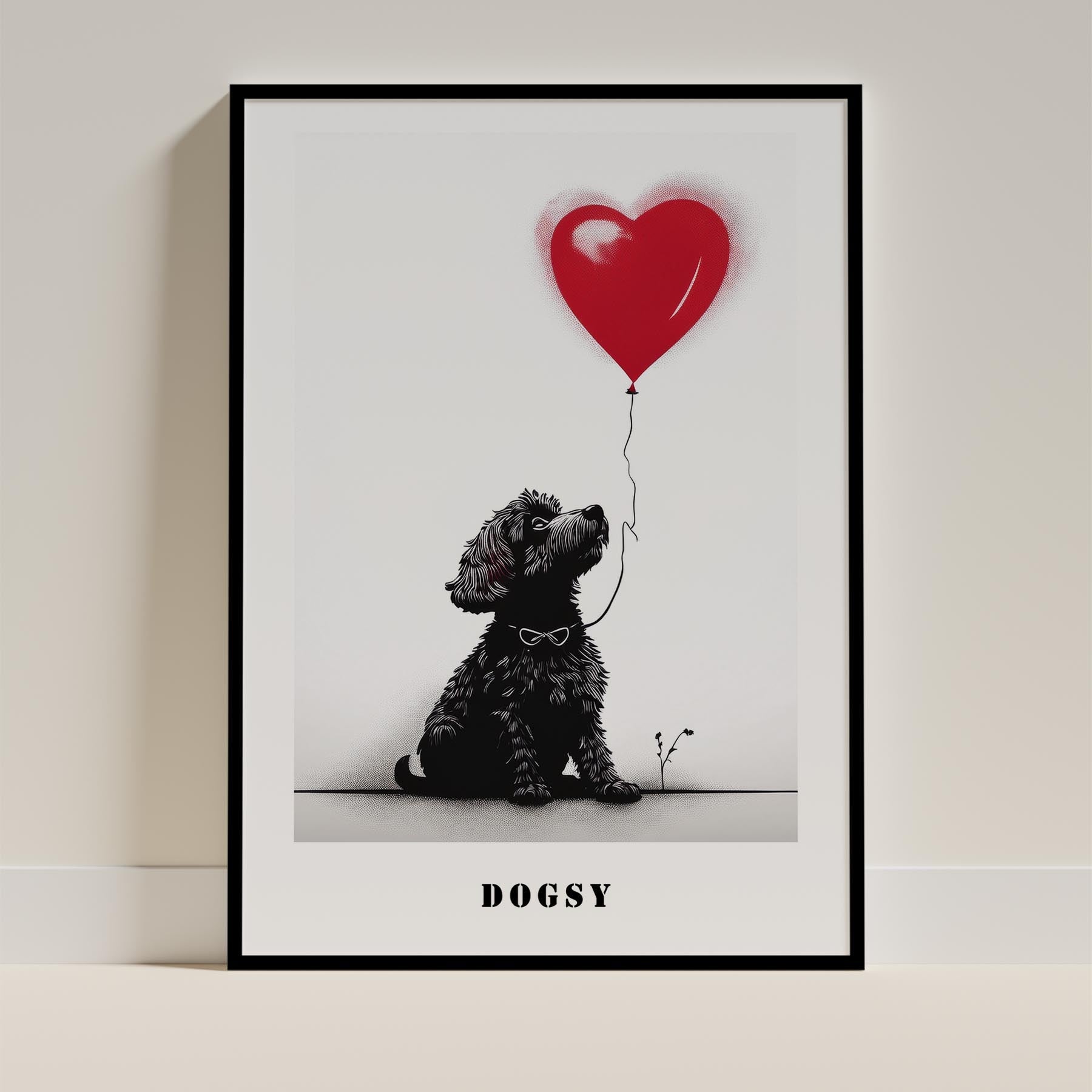 Maltese DOGSY Series inspired by the Art of Banksy with text Dogsy image 11
