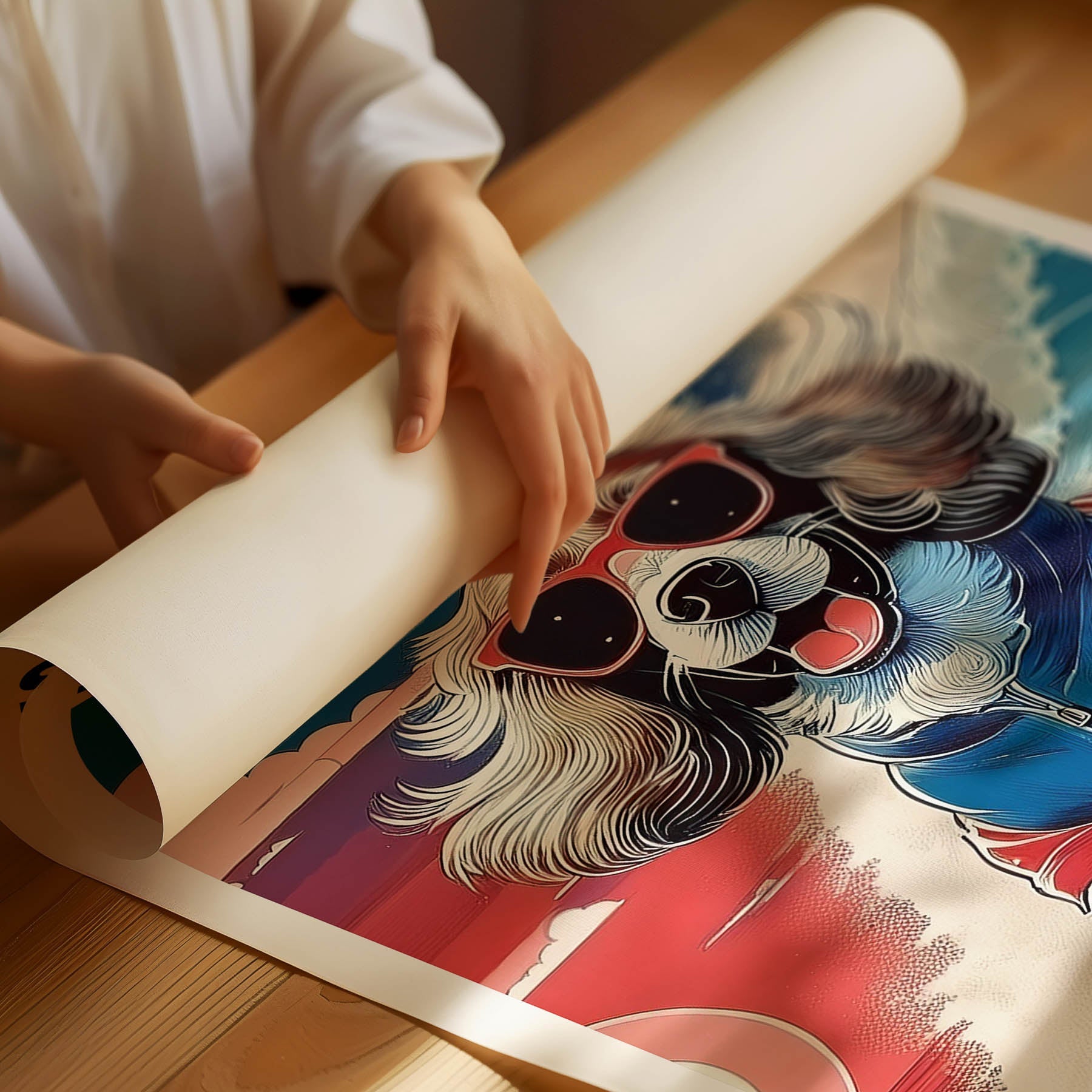 Cocker Spaniel Hokosai Surfer Dogs 1 image 3