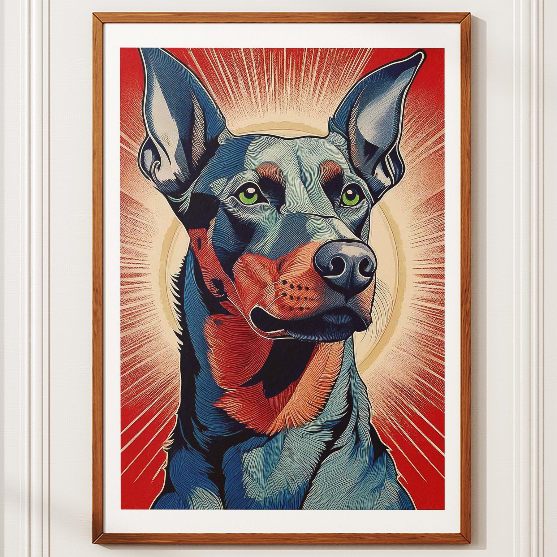 Doberman Hokusai Japanese Inspired Dog Series 1 image 11