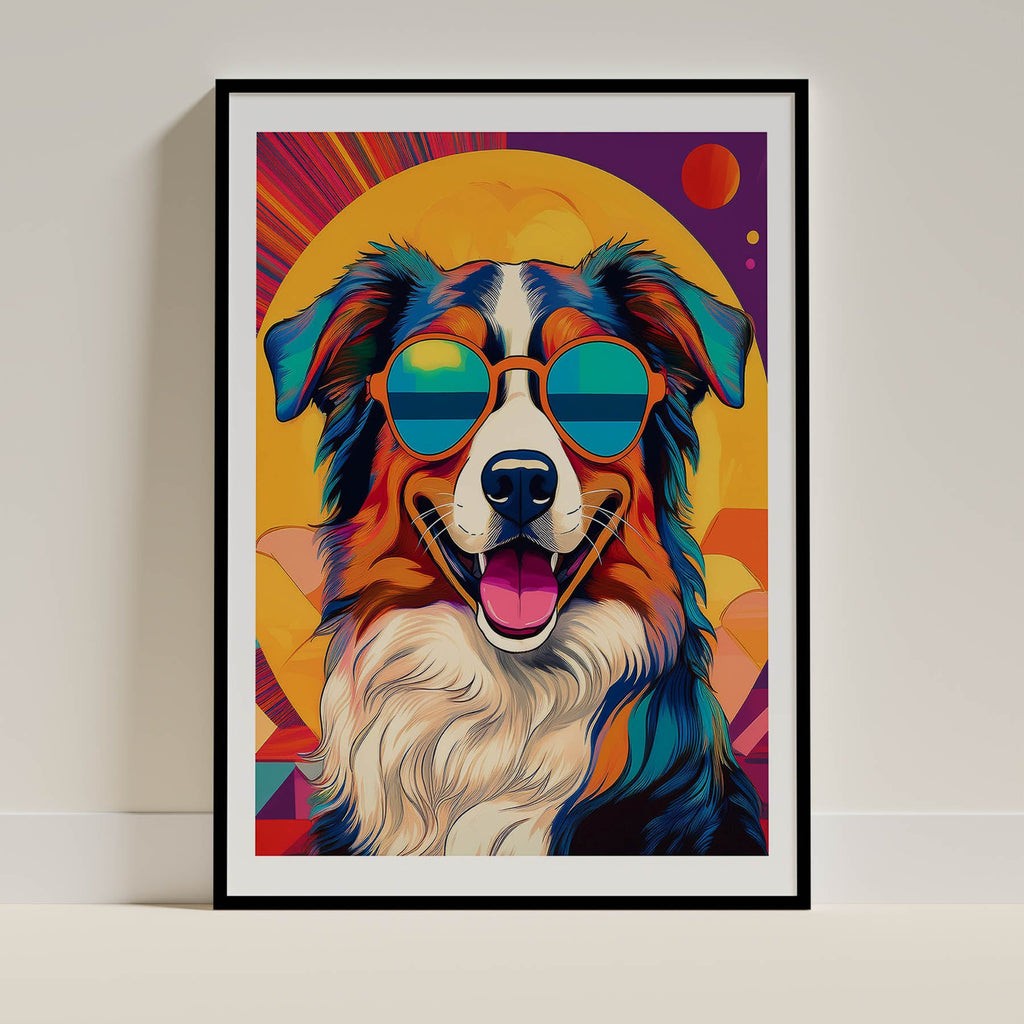 Australian Shepherd In Colourful Sunnies 2 image 0