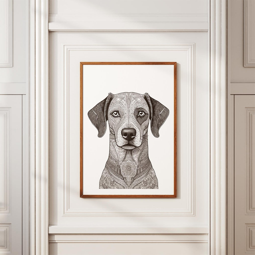 Dalmatian Mandala Black and White Dog Series image 3