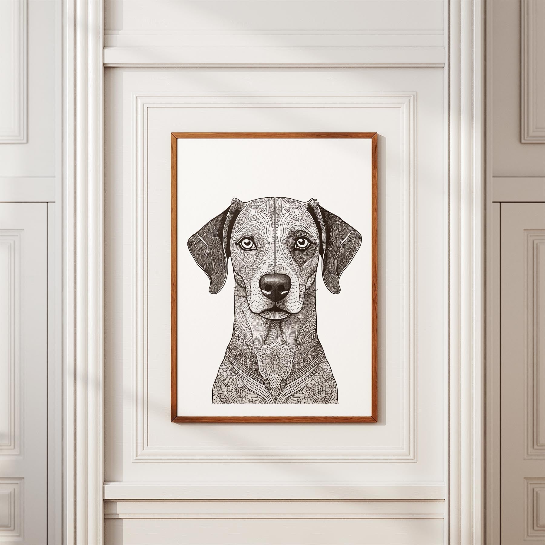 Dalmatian Mandala Black and White Dog Series image 3