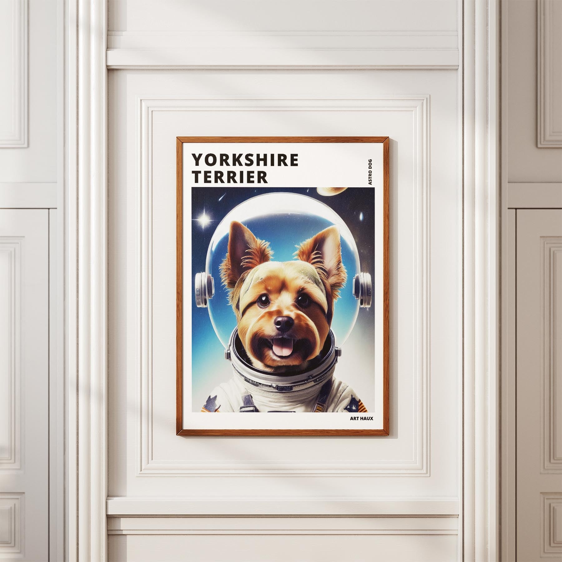 Yorkshire Terrier Astronaut Dog Series with Text Astro Dog image 3