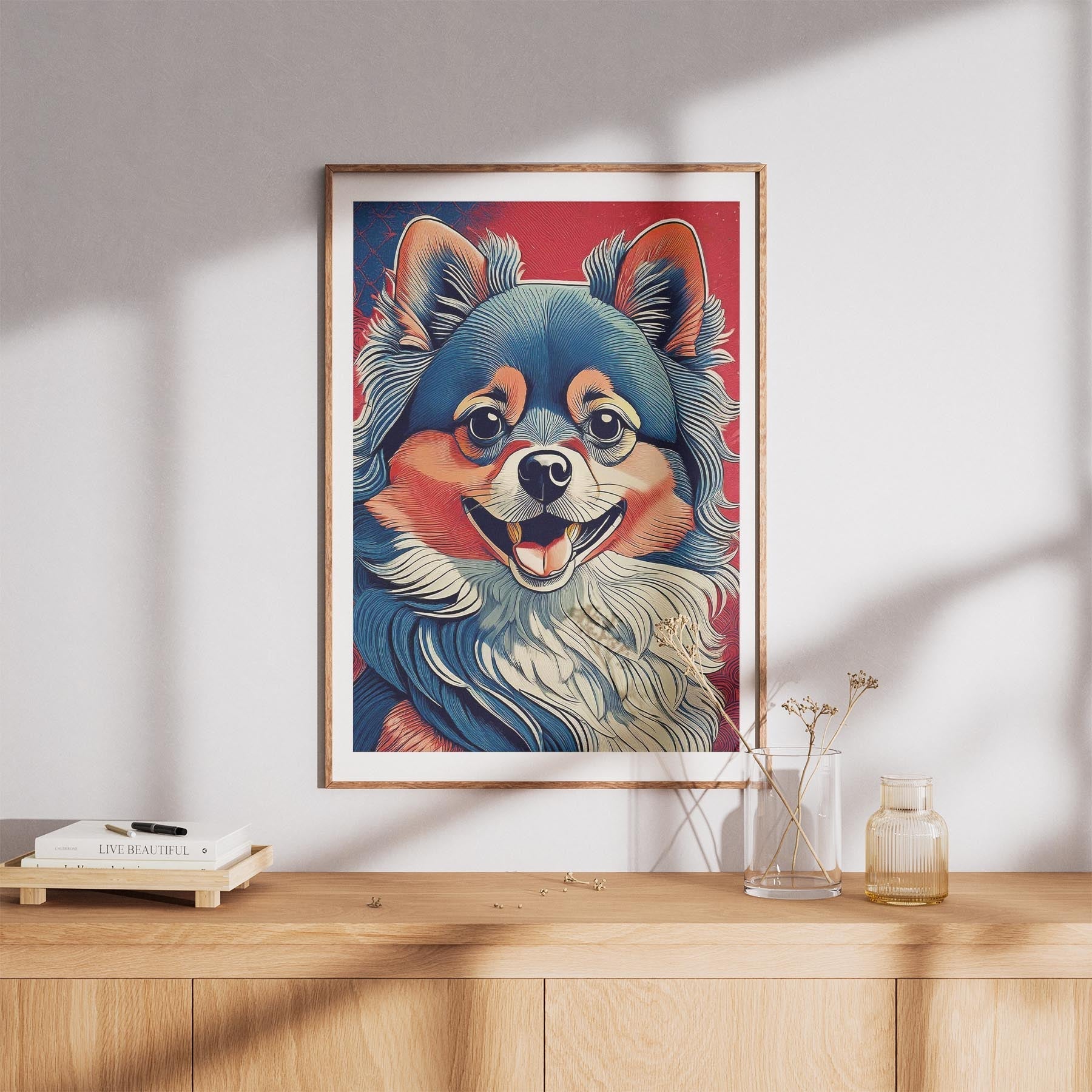 Pomeranian Hokusai Japanese Inspired Dog Series image 8