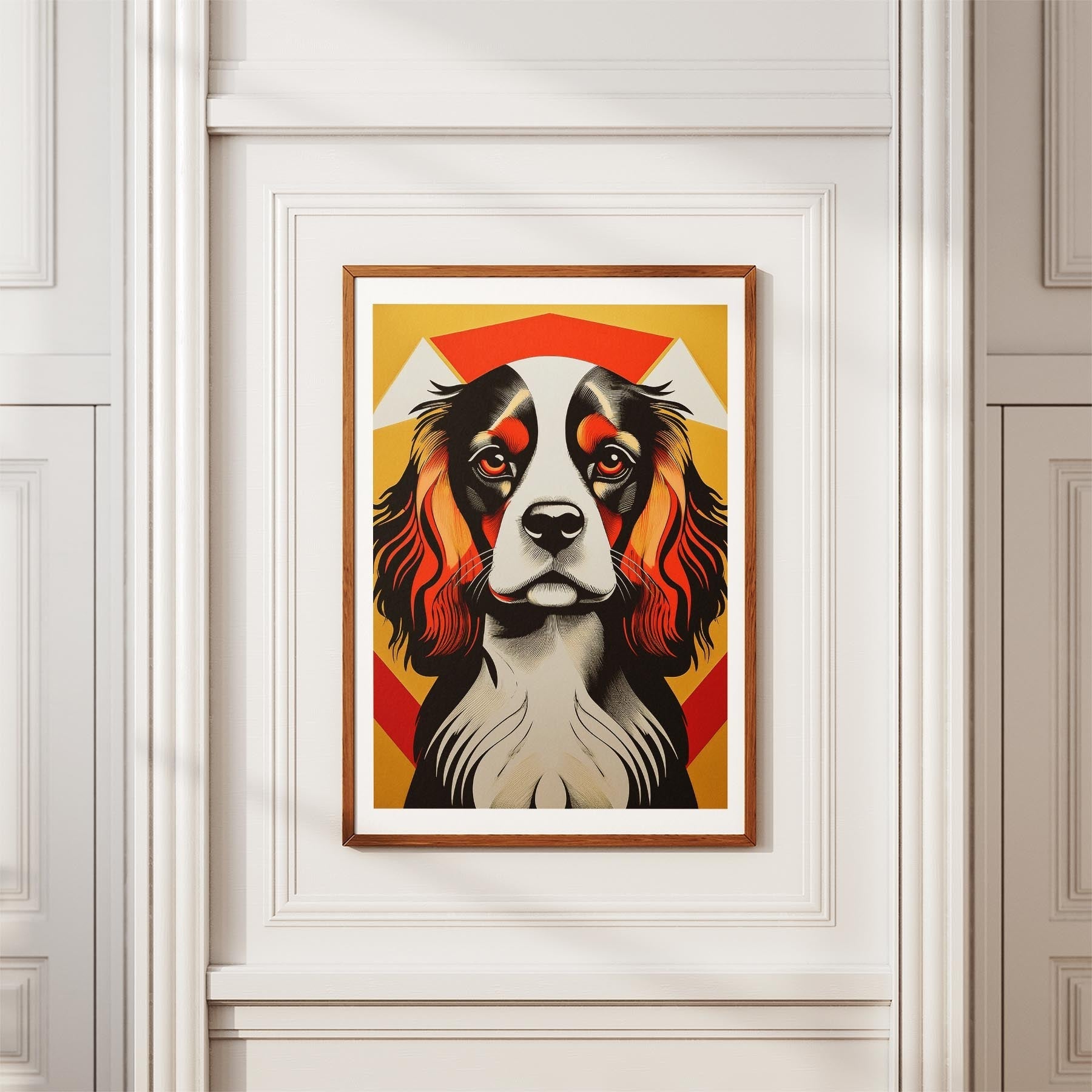 Cavalier Spaniel Geometric Orange Series image 3