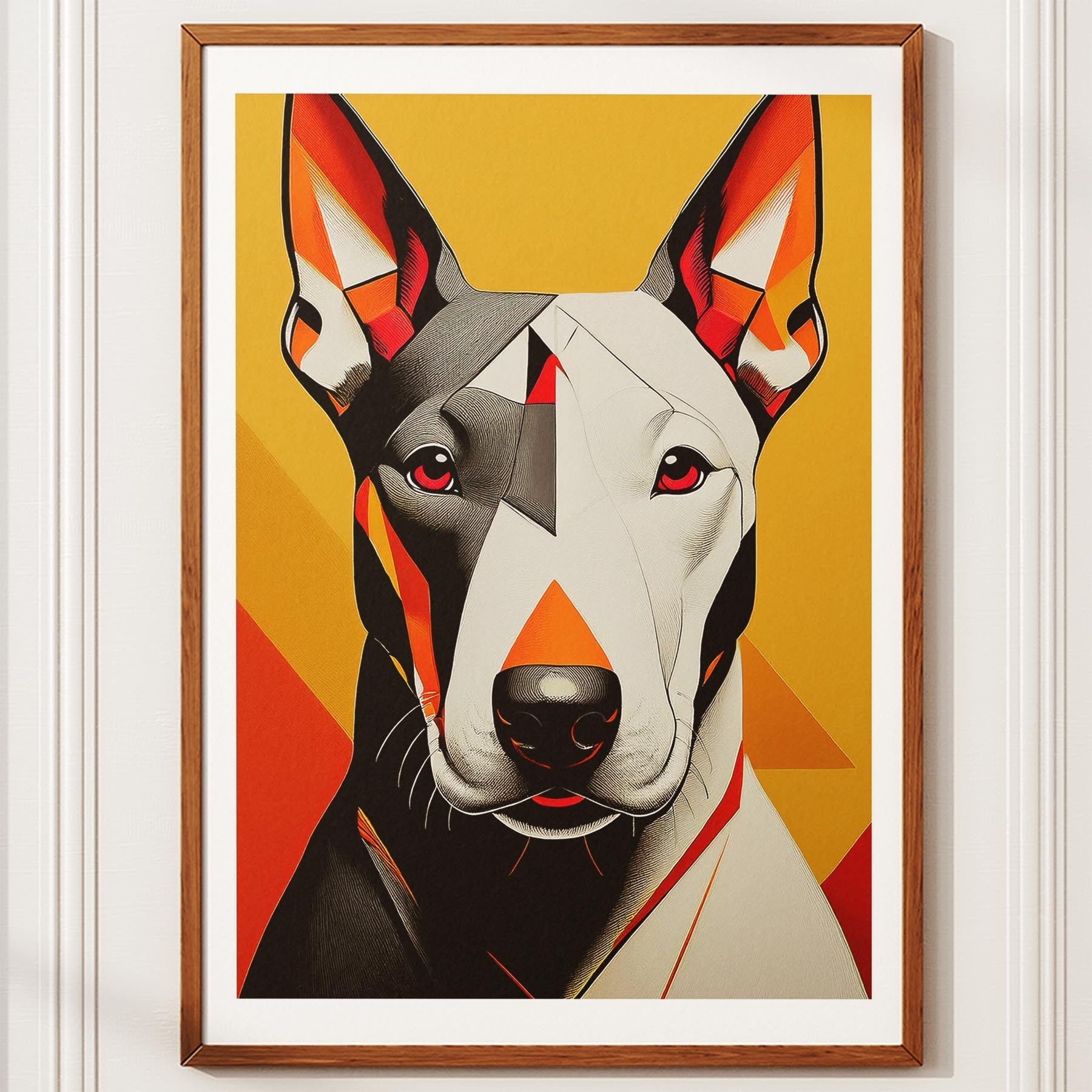 Bull Terrier Geometric Orange Series image 10