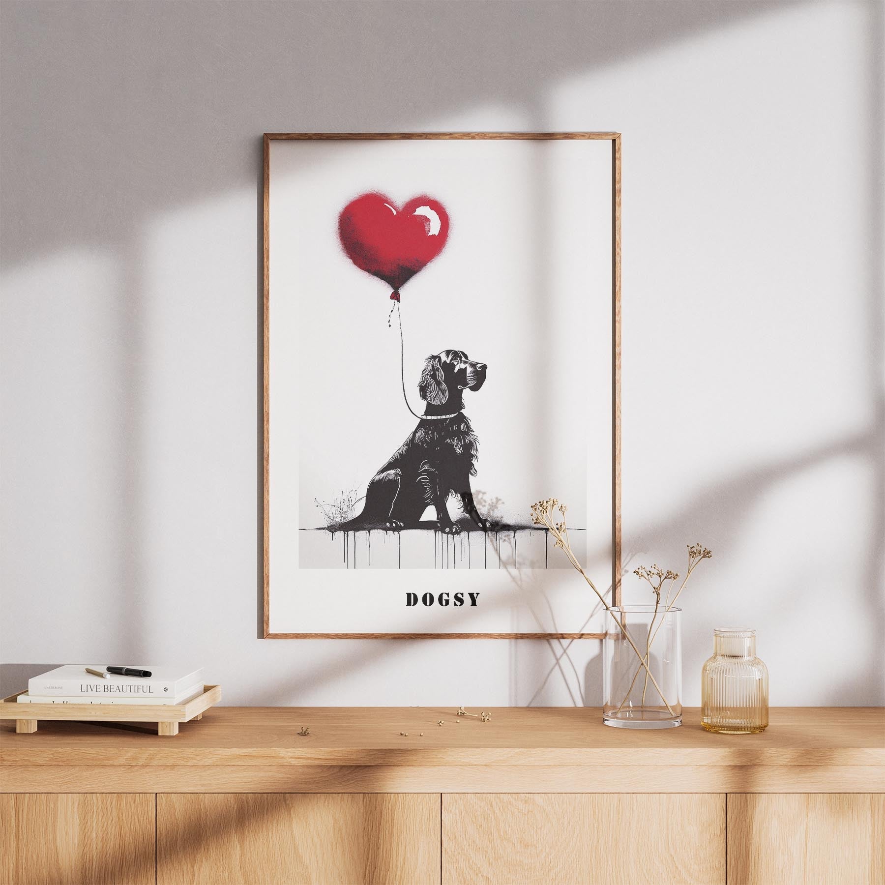 Gordon Setter DOGSY Series inspired by the Art of Banksy with text Dogsy image 8