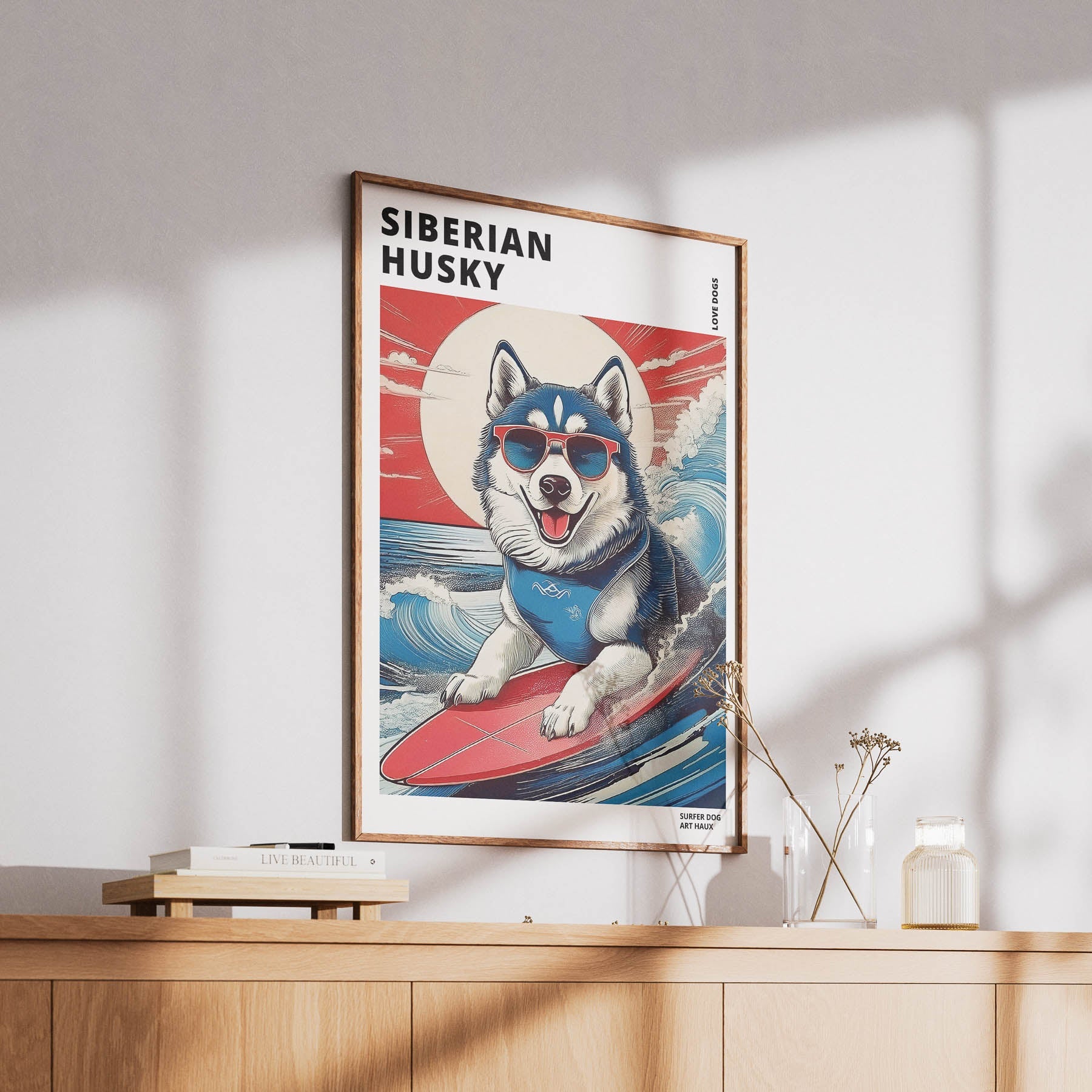 Siberian Husky Hokosai Surfer Dogs 1 image 5