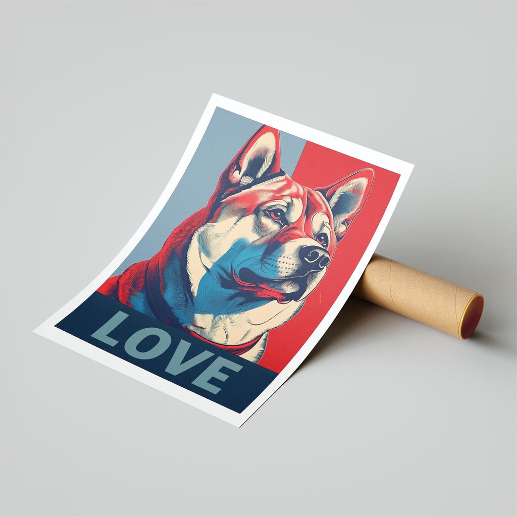 Akita Inu LOVE Series Inspired by the Obama Poster image 6