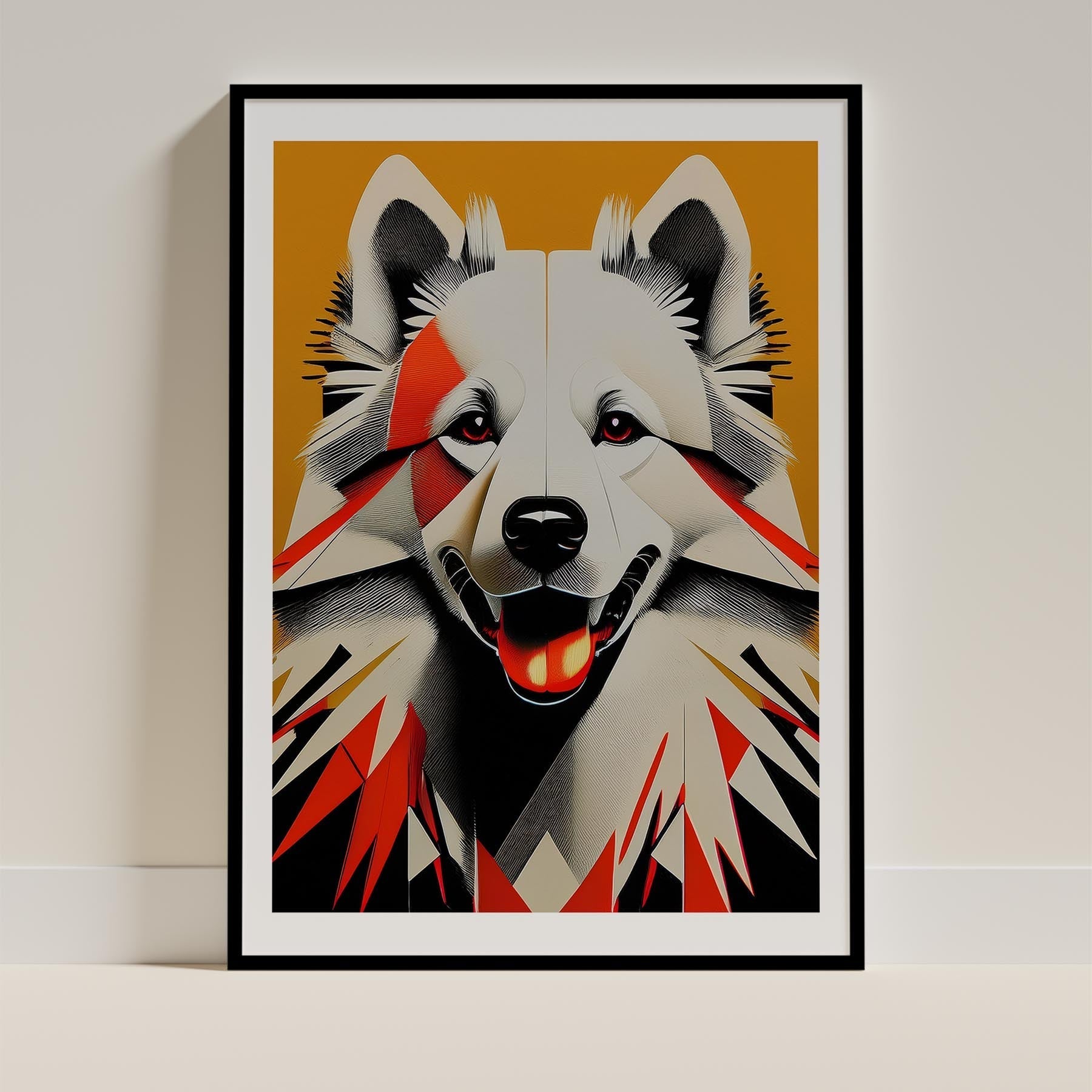 Samoyed Geometric Orange Series image 0