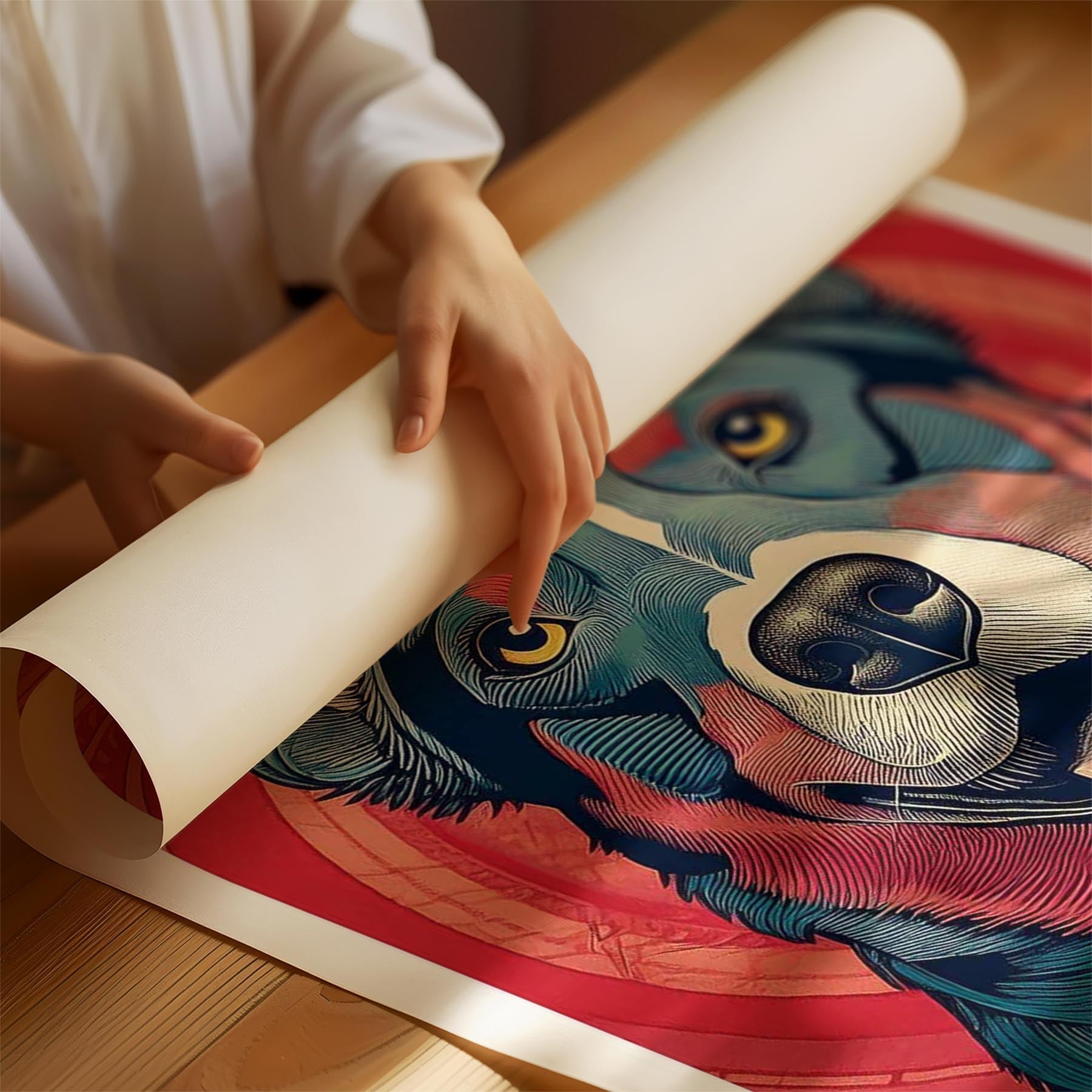 Kelpie Hokusai Japanese Inspired Dog Series 1 image 1