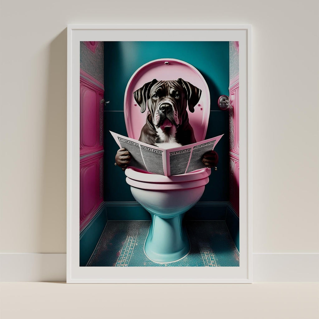 Dogue de Bordeaux Toilet Dogs PInk and Turquise image 9