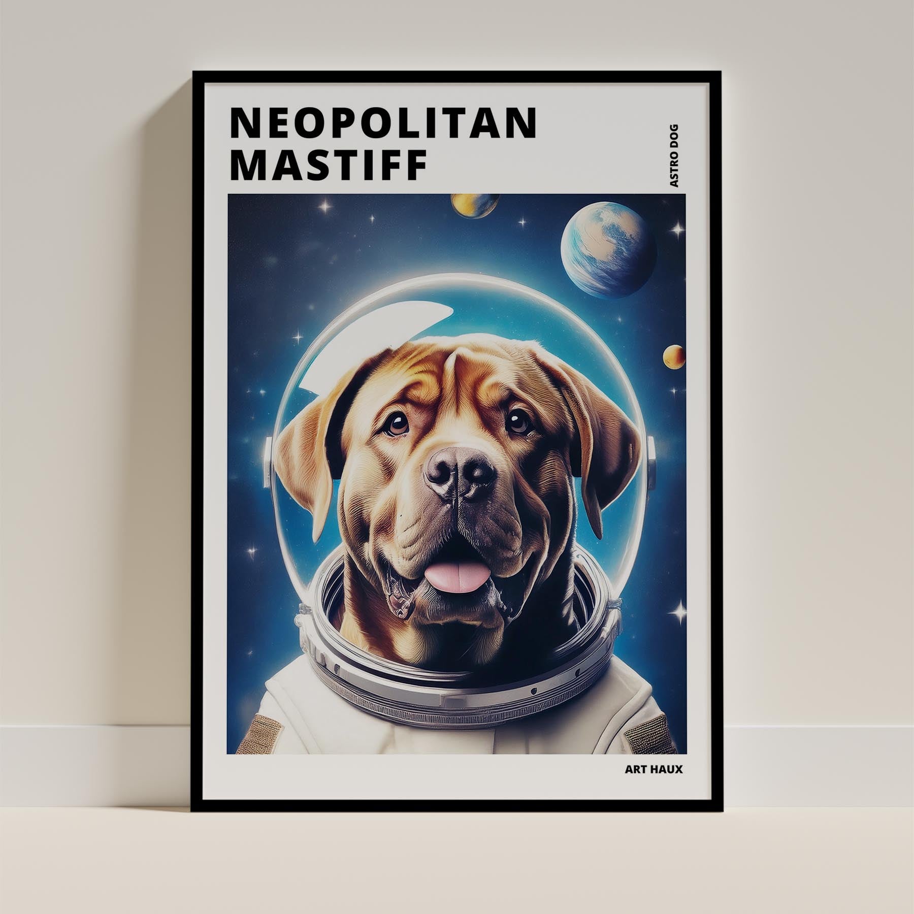 Neapolitan Mastiff Astronaut Dog Series with Text Astro Dog image 11