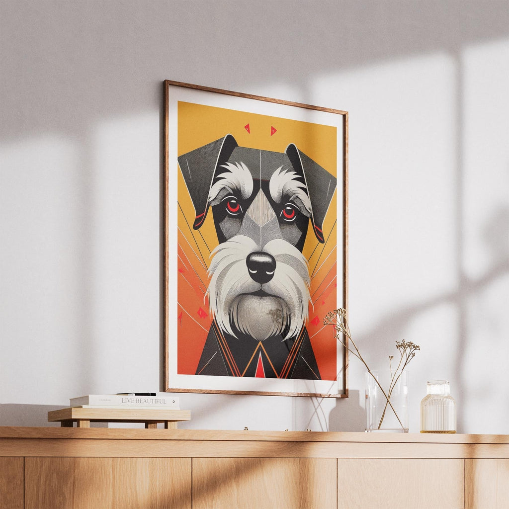 Schnauzer Geometric Orange Series image 5