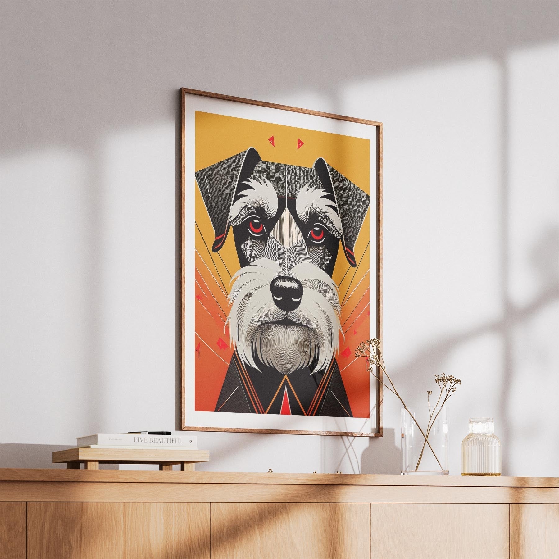 Schnauzer Geometric Orange Series image 5