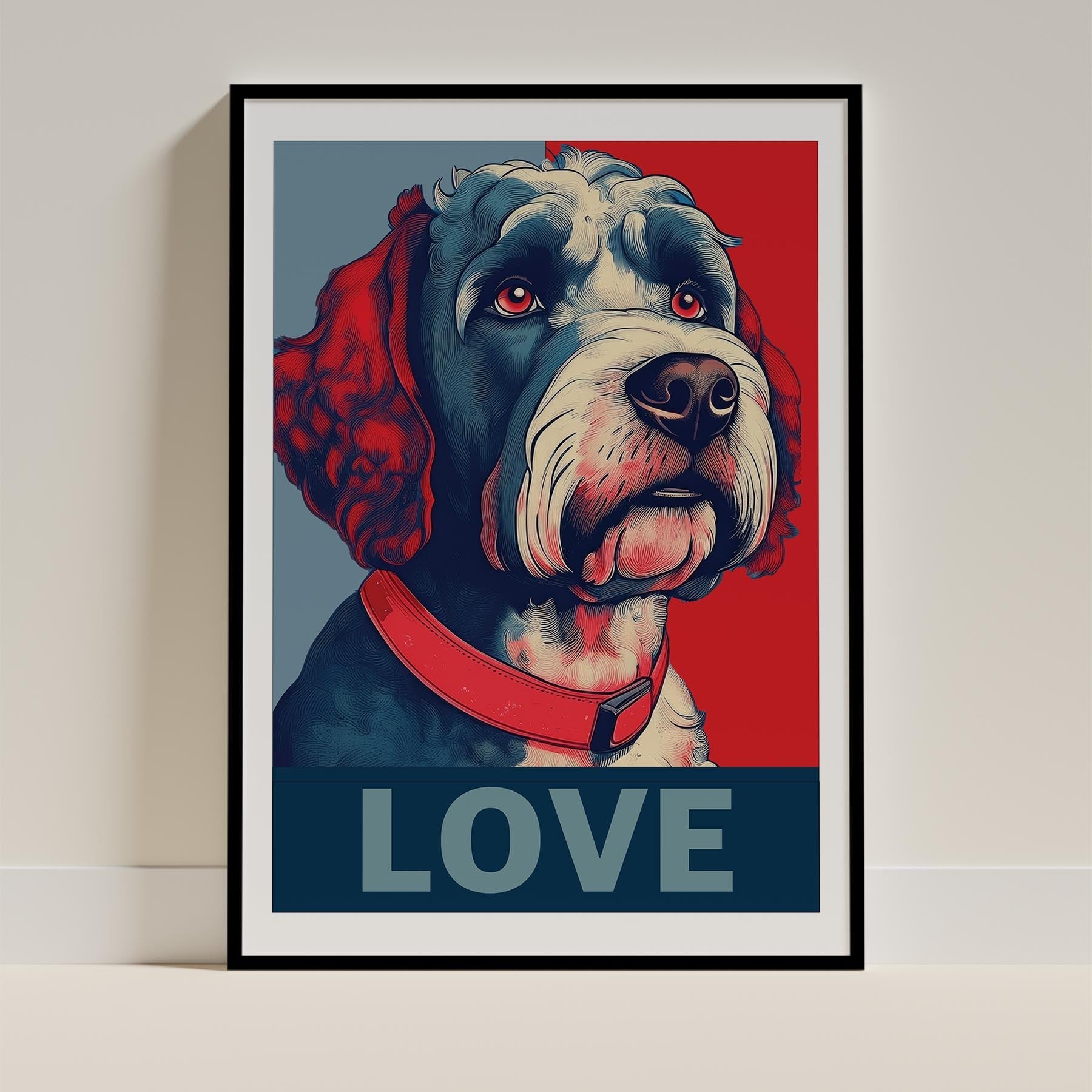 Spanish Water Dog LOVE Series Inspired by the Obama Poster image 0