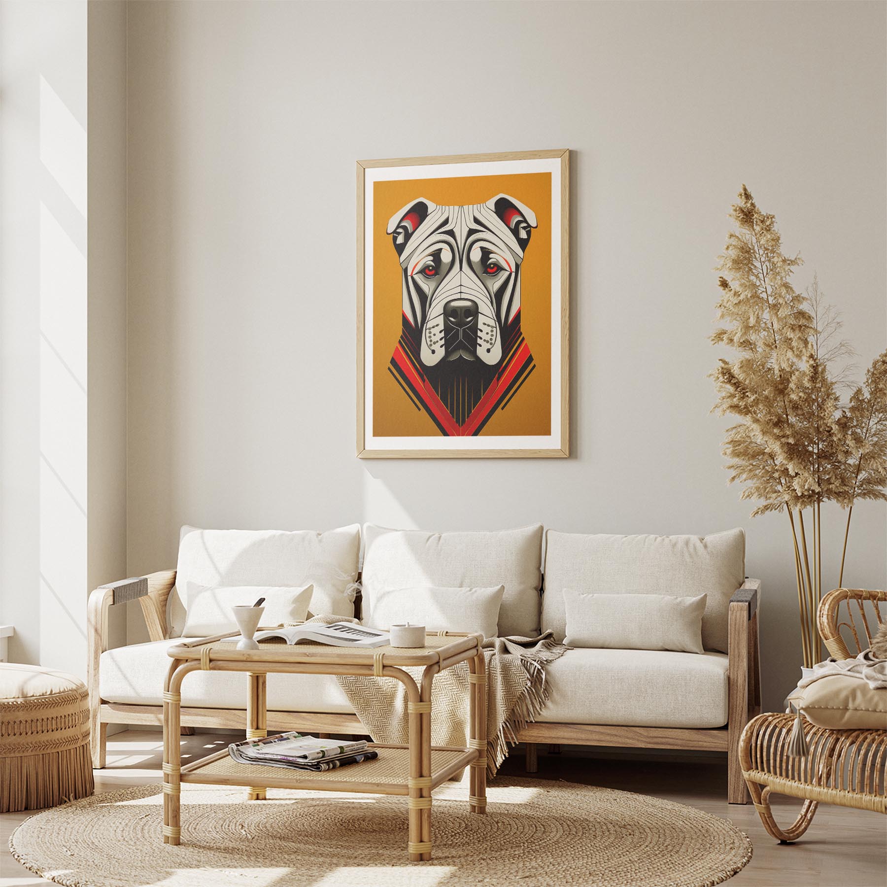 Shar Pei Geometric Orange Series image 2