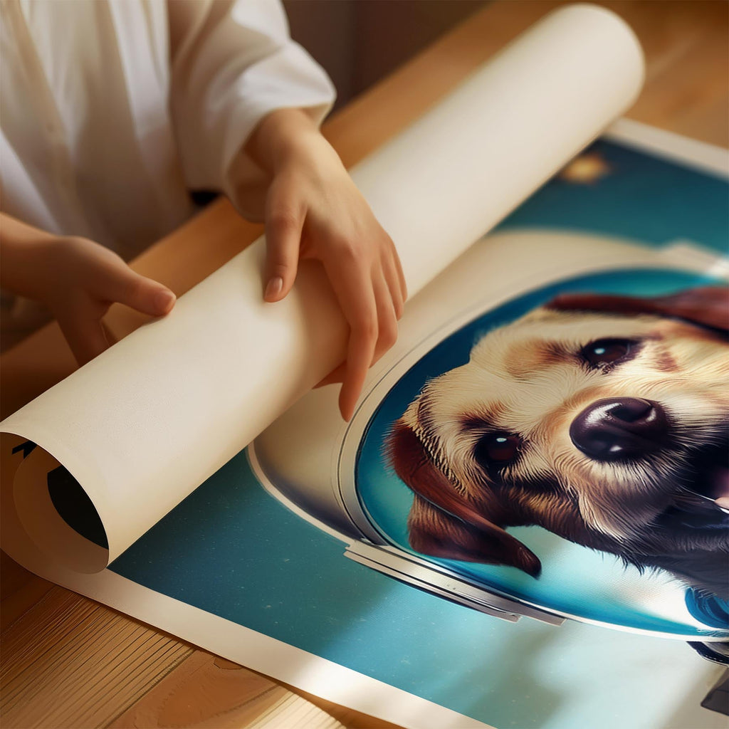 Border Terrier Astronaut Dog Series with Text Astro Dog image 1