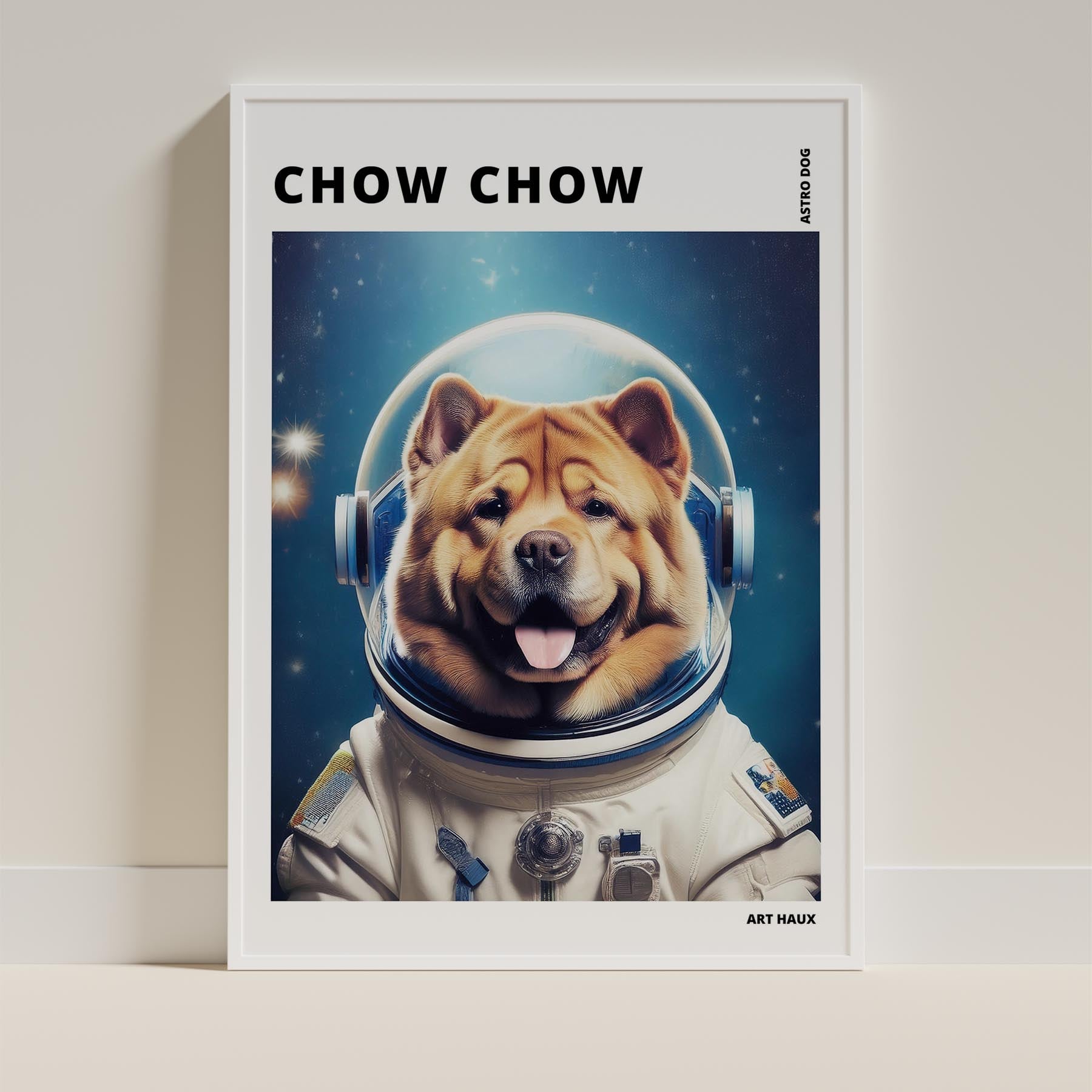 Chow Chow Astronaut Dog Series with Text Astro Dog image 9