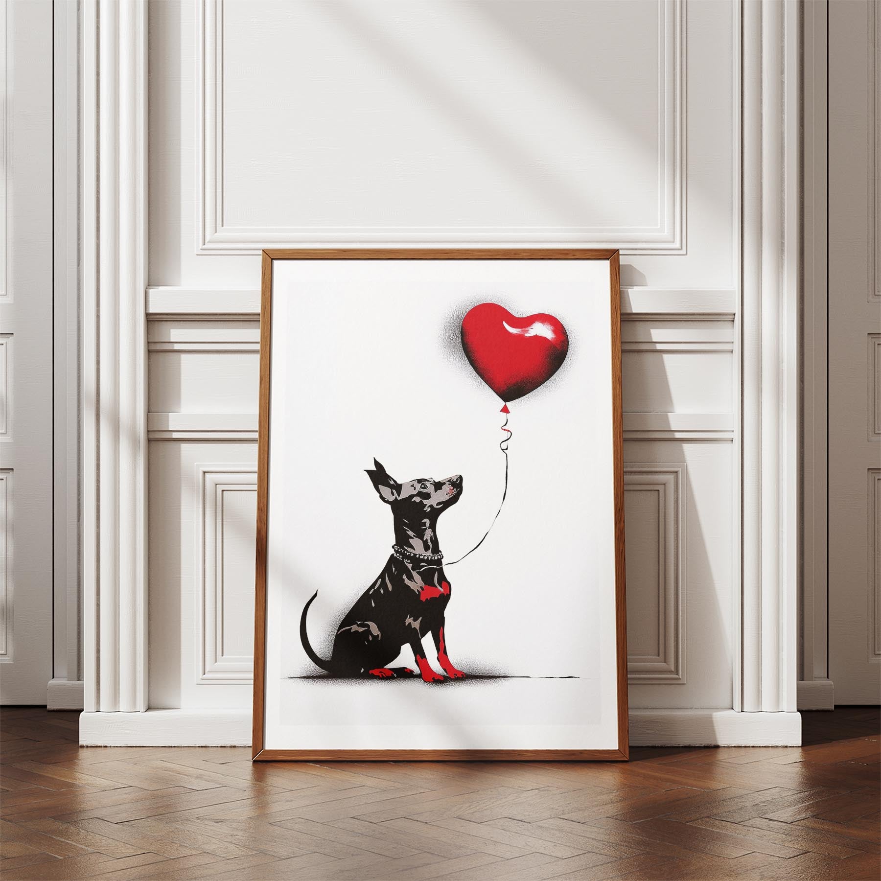Miniature Pinscher DOGSY Series inspired by the Art of Banksy image 4