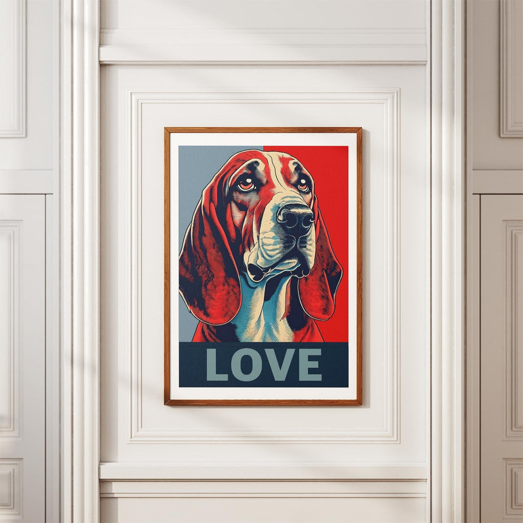 Basset Hound LOVE Series Inspired by the Obama Poster image 3
