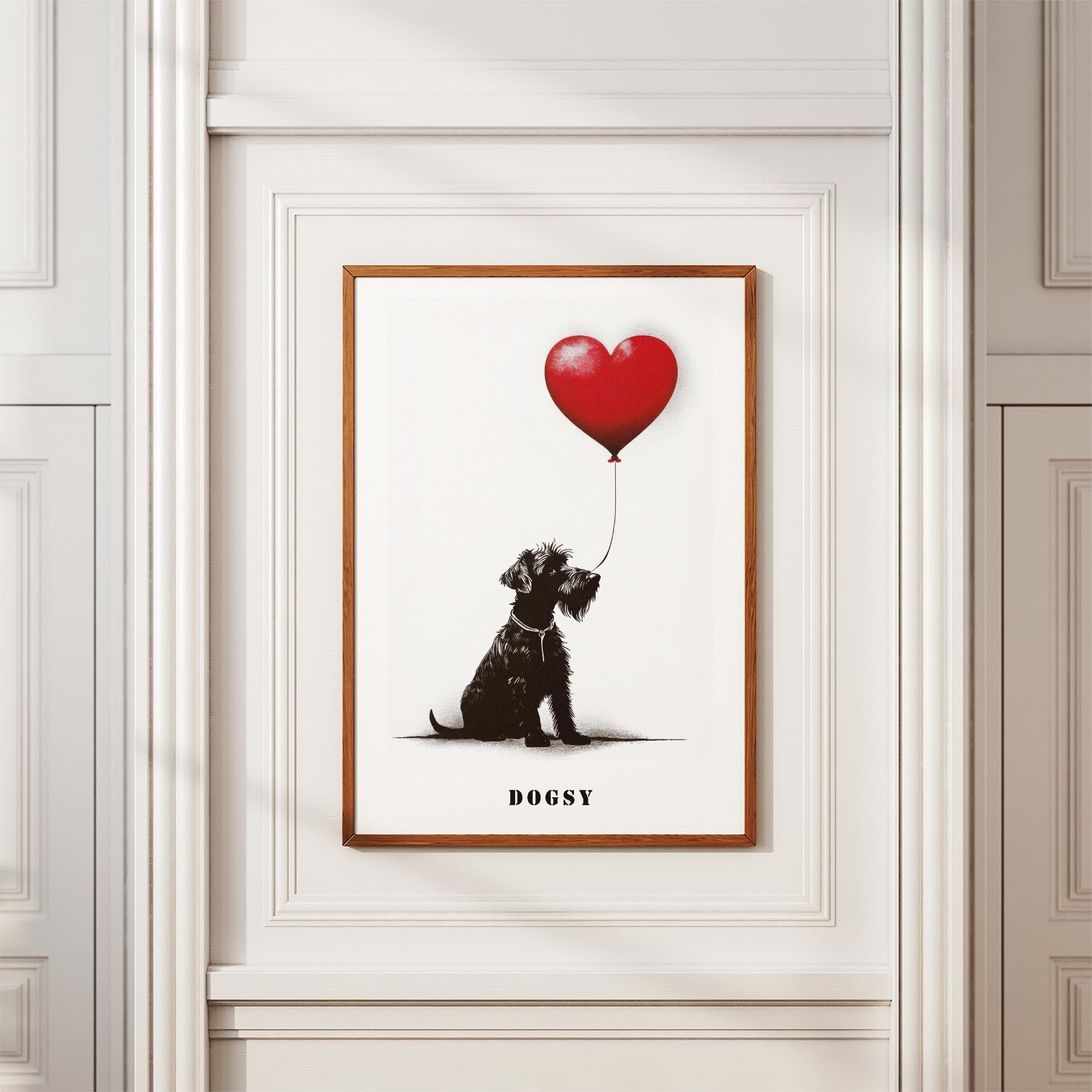 Irish Terrier DOGSY Series inspired by the Art of Banksy with text Dogsy image 3