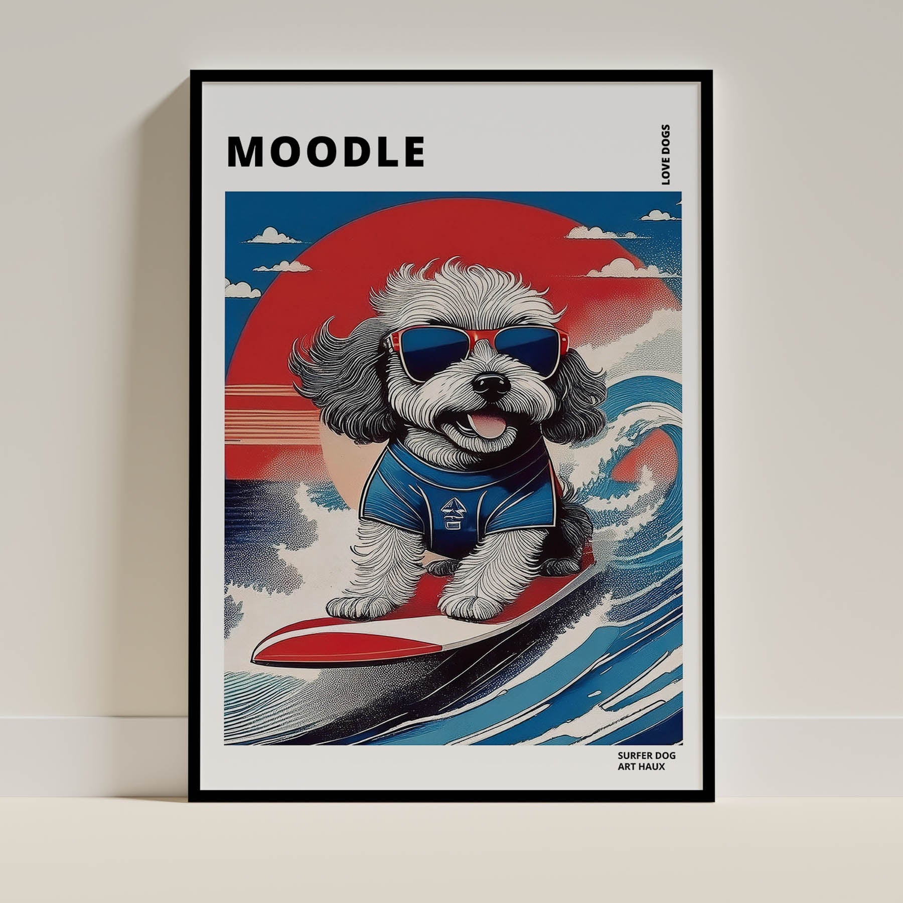 Moodle Hokosai Surfer Dogs 1 image 0