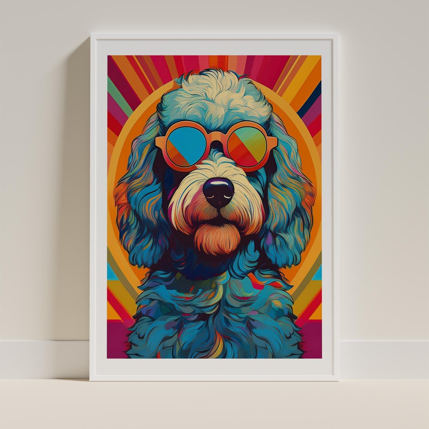 Cavoodle Dog In Colourful Sunnies 6 image 9