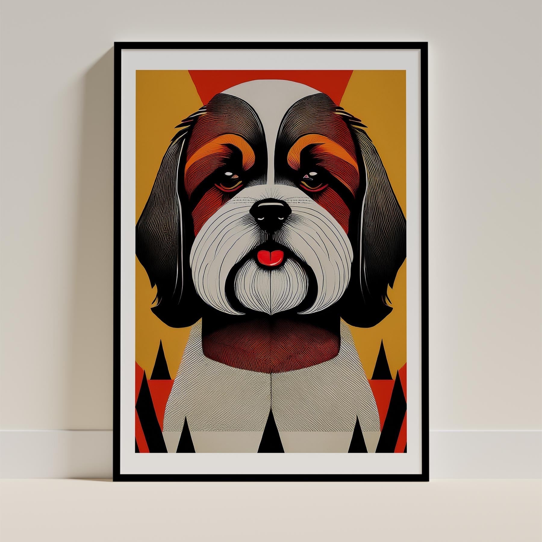 Shih Tzu Geometric Orange Series image 0