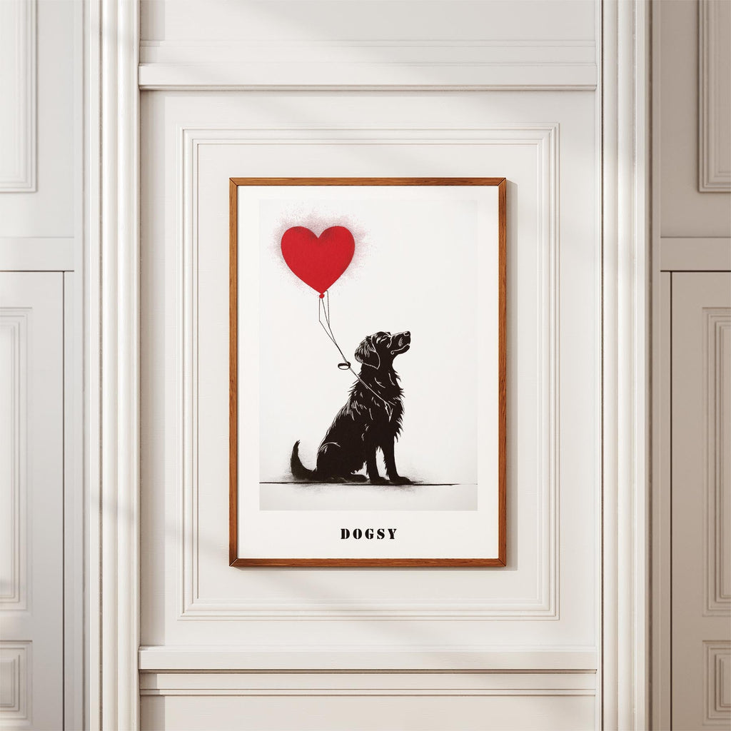 Golden Retriever DOGSY Series inspired by the Art of Banksy with text Dogsy image 3